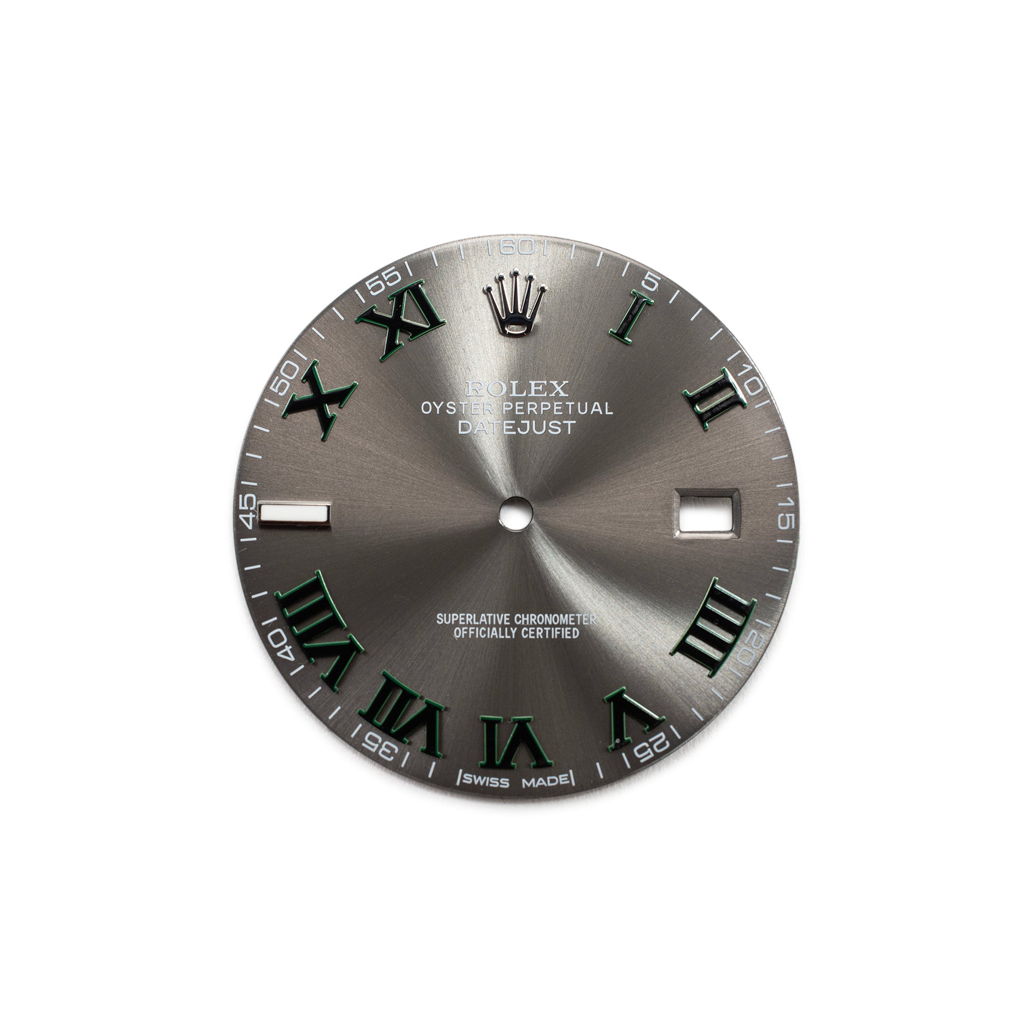 Custom Rolex Datejust 41 Gray Roman Numerals Wimbledon Dial