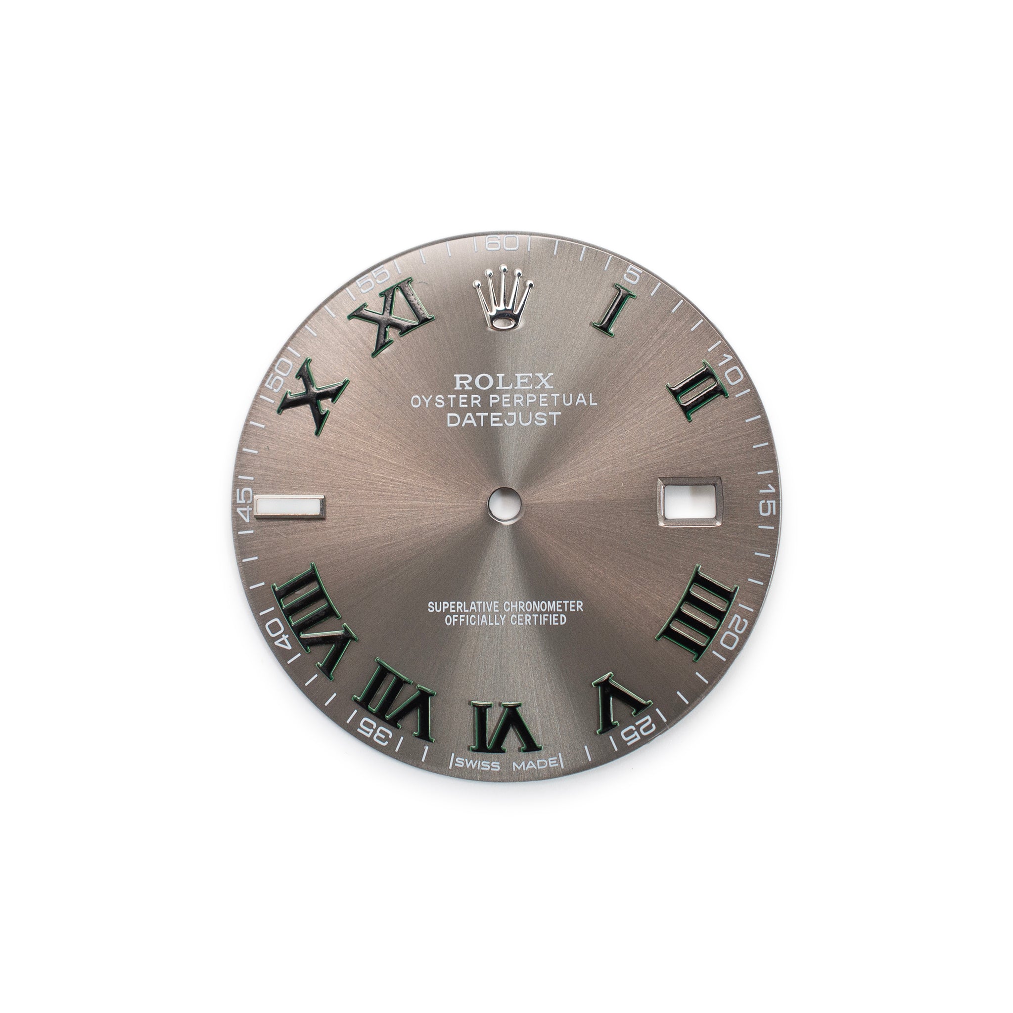 Custom Rolex Datejust 41 Gray Roman Numerals Wimbledon Dial