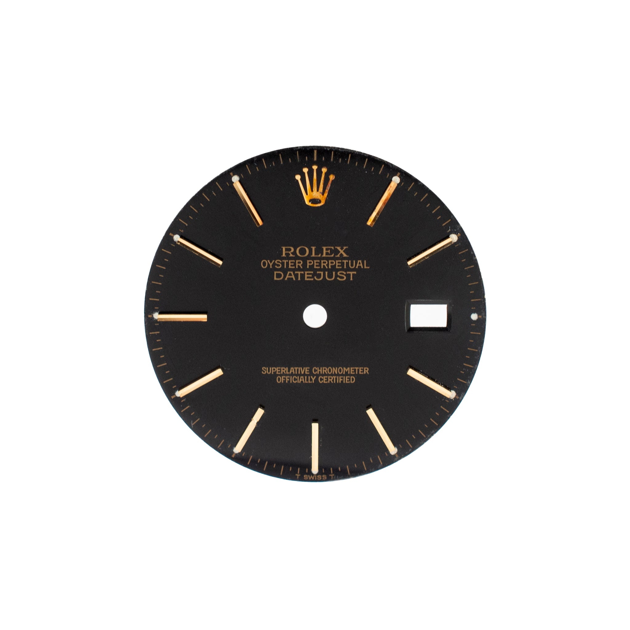Genuine Datejust 36 Black Golden Stick Dial