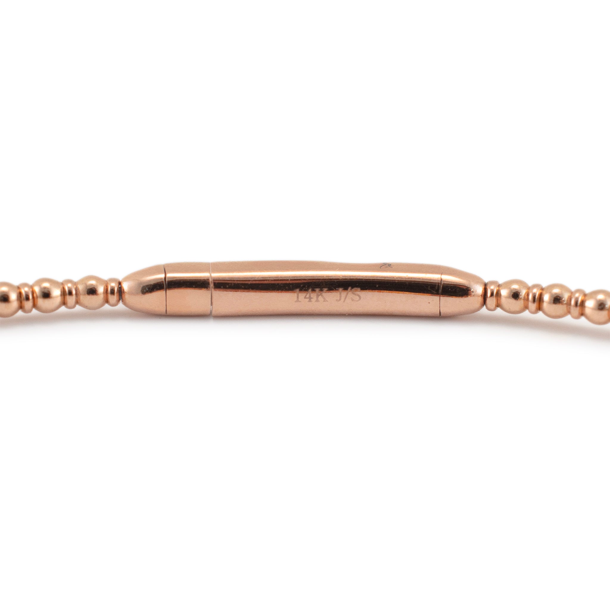 Ladies 14K Rose Gold Three Butterfly Diamond Flexible Bangle Bracelet