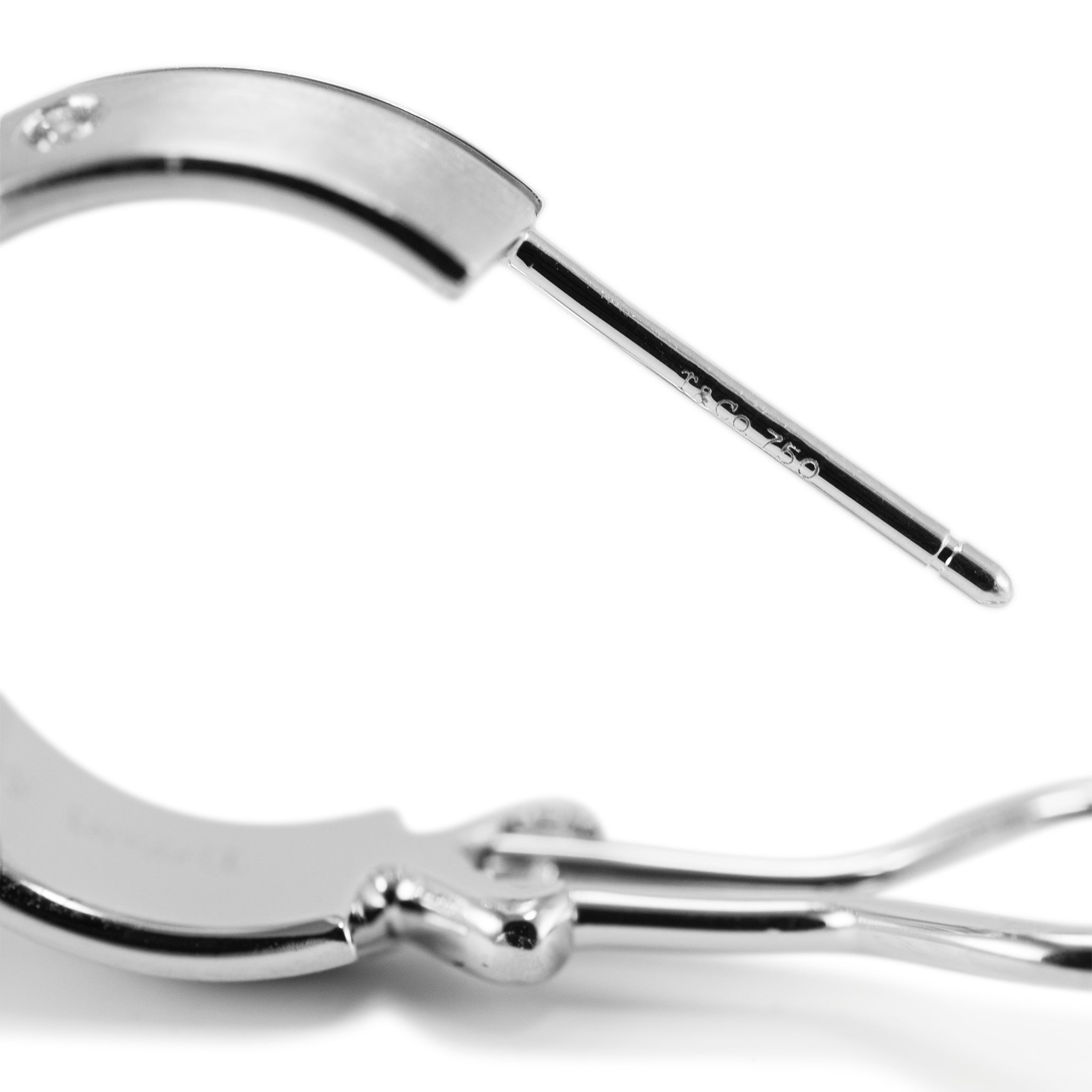 Tiffany & Co. 18K White Gold Streamerica Diamond Hoop Earrings