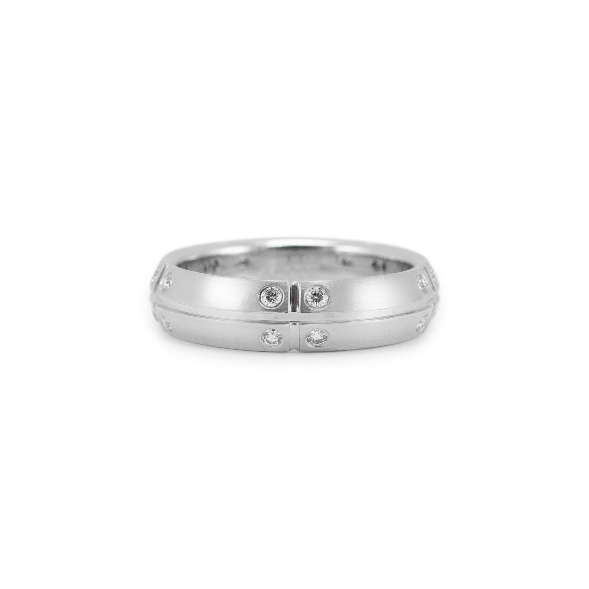Tiffany & Co. 18K White Gold Streamerica Diamond Band Ring