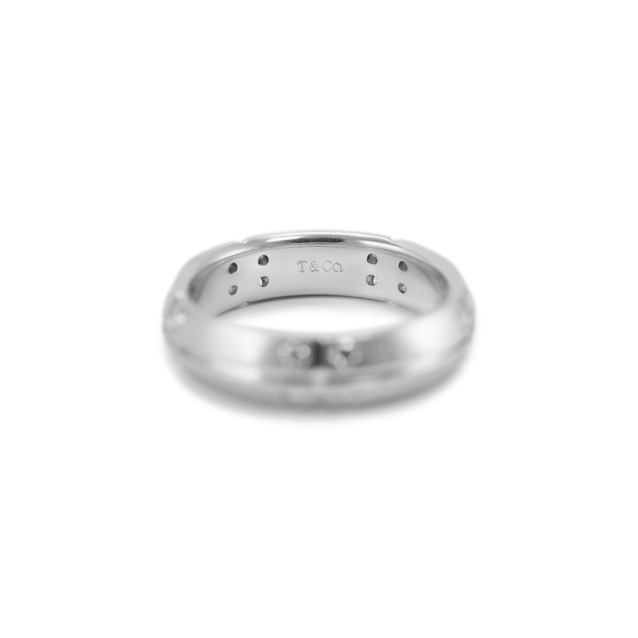 Tiffany & Co. 18K White Gold Streamerica Diamond Band Ring