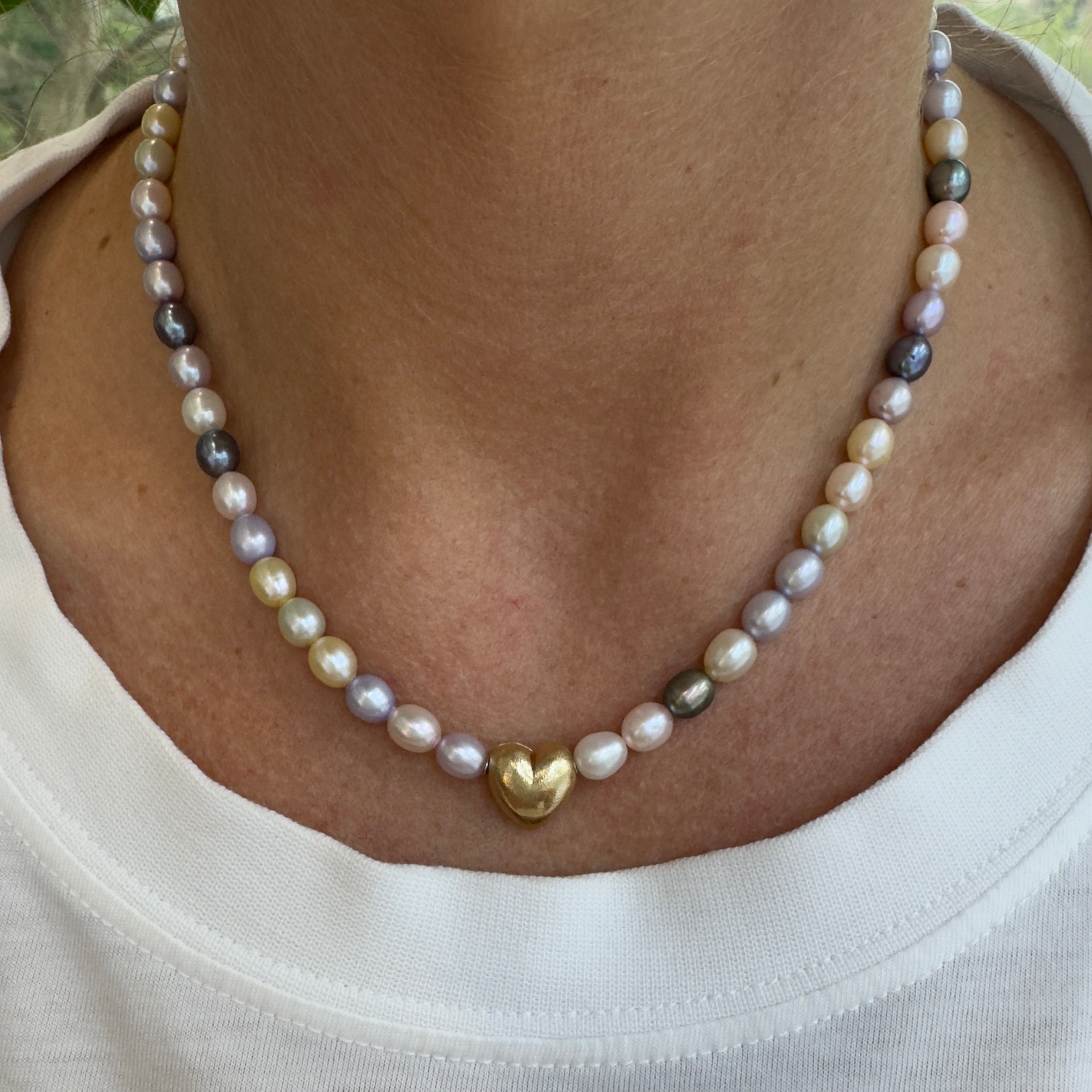 Ole Lynggaard 14K Yellow Gold Pearl Bead Collier Necklace