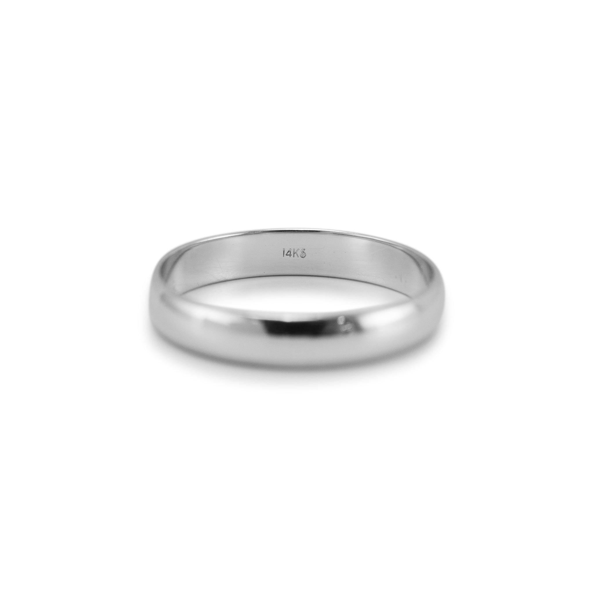 Men’s 14K White Gold Wedding Band Ring