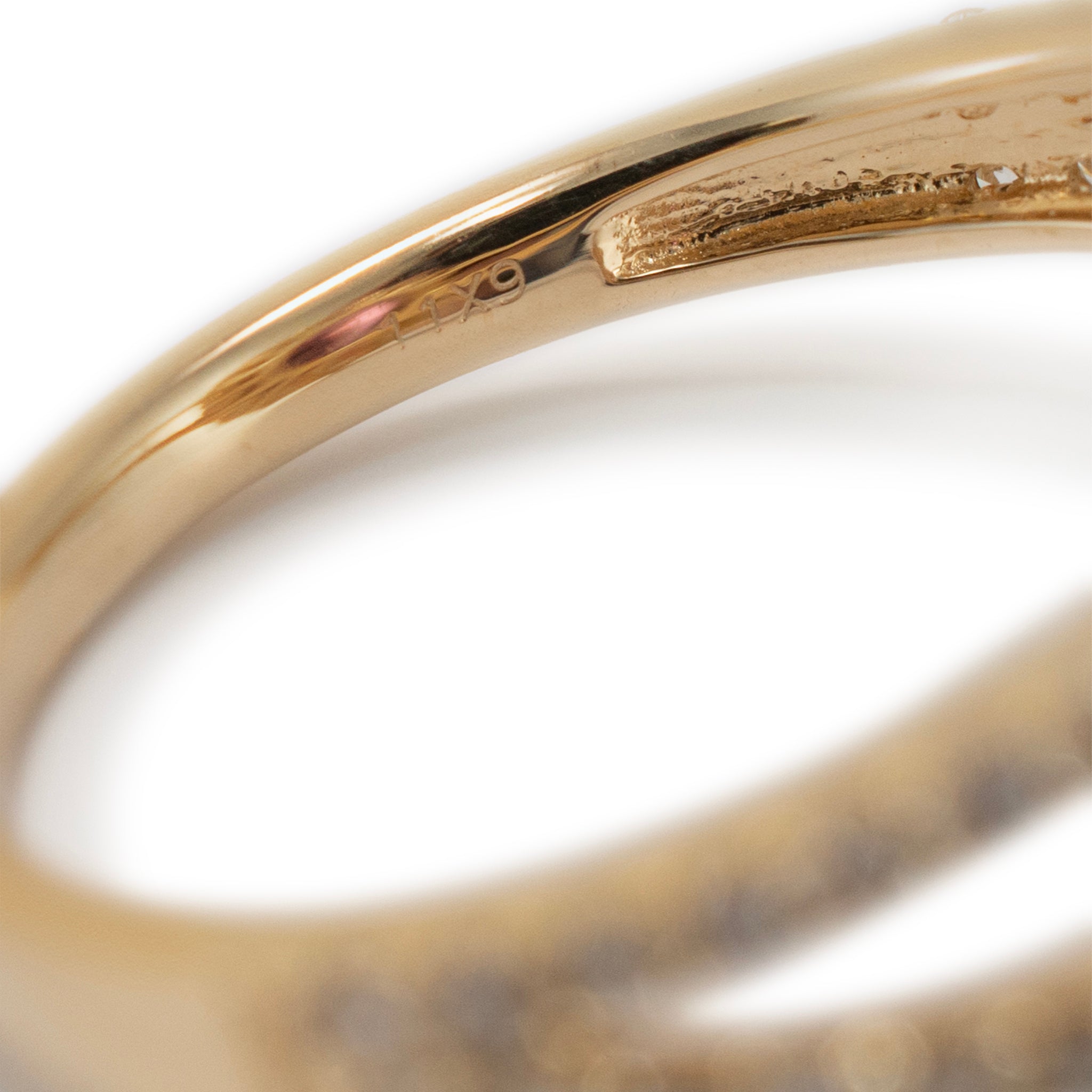 14K Yellow Gold Purple Lab Grown Sapphire Halo Accented Diamond Cocktail Ring