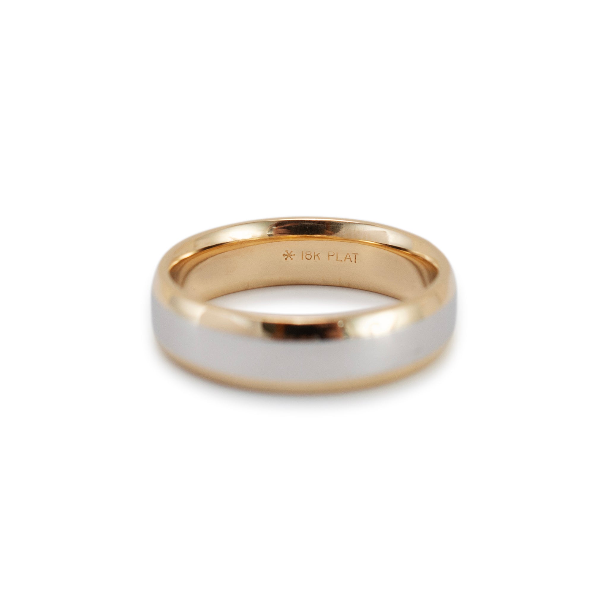 Men’s Platinum and 18K Yellow Gold Wedding Band Ring