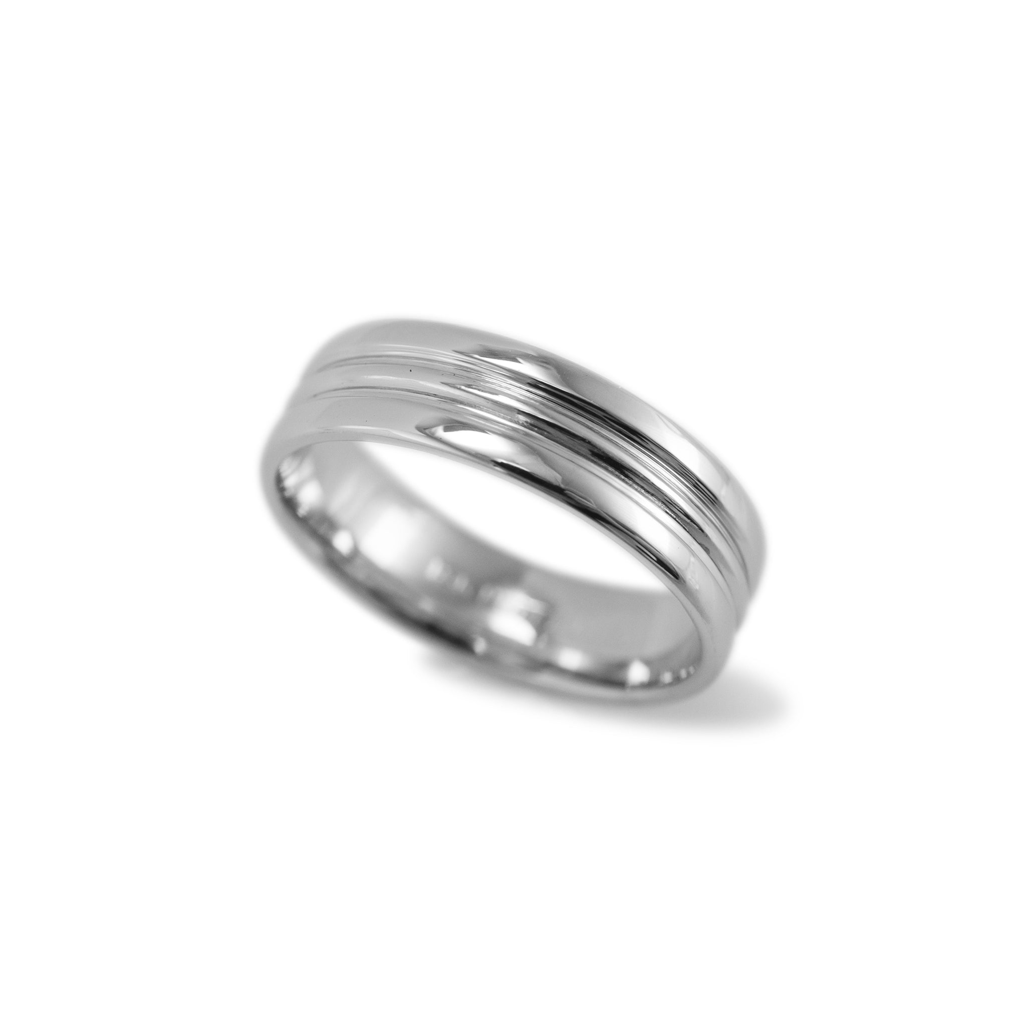 Men’s Platinum and 18K White Gold Diana Wedding Band Ring