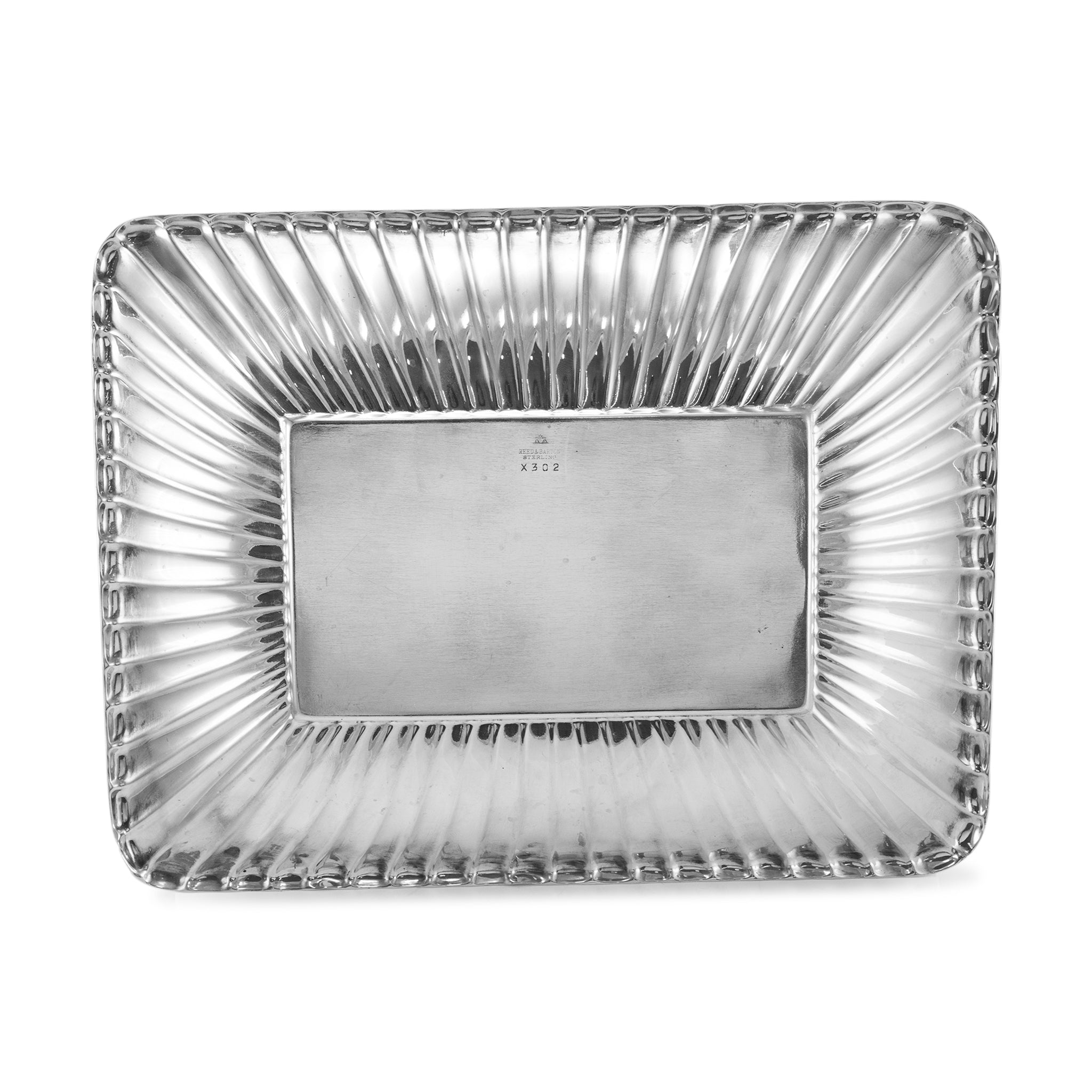 Vintage Reed and Barton 925 Sterling Silver Textured & Polished Rectangular Tray