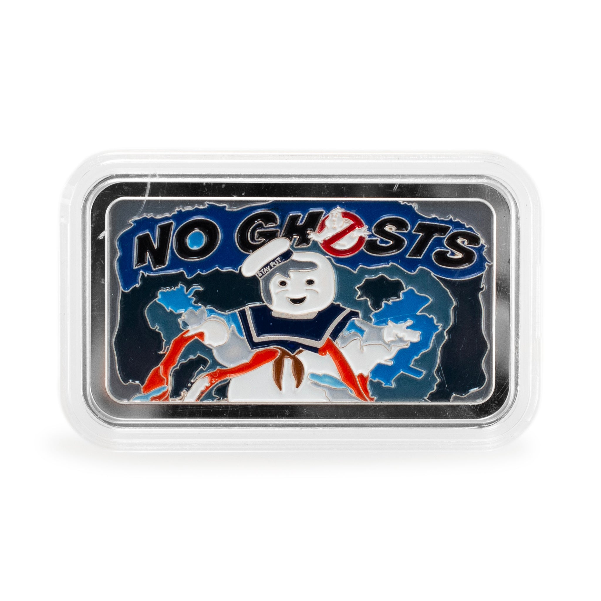No Ghosts Marshmallow Man Stay Puft Busters .999 Silver Enamel Proof 1OZ Bar