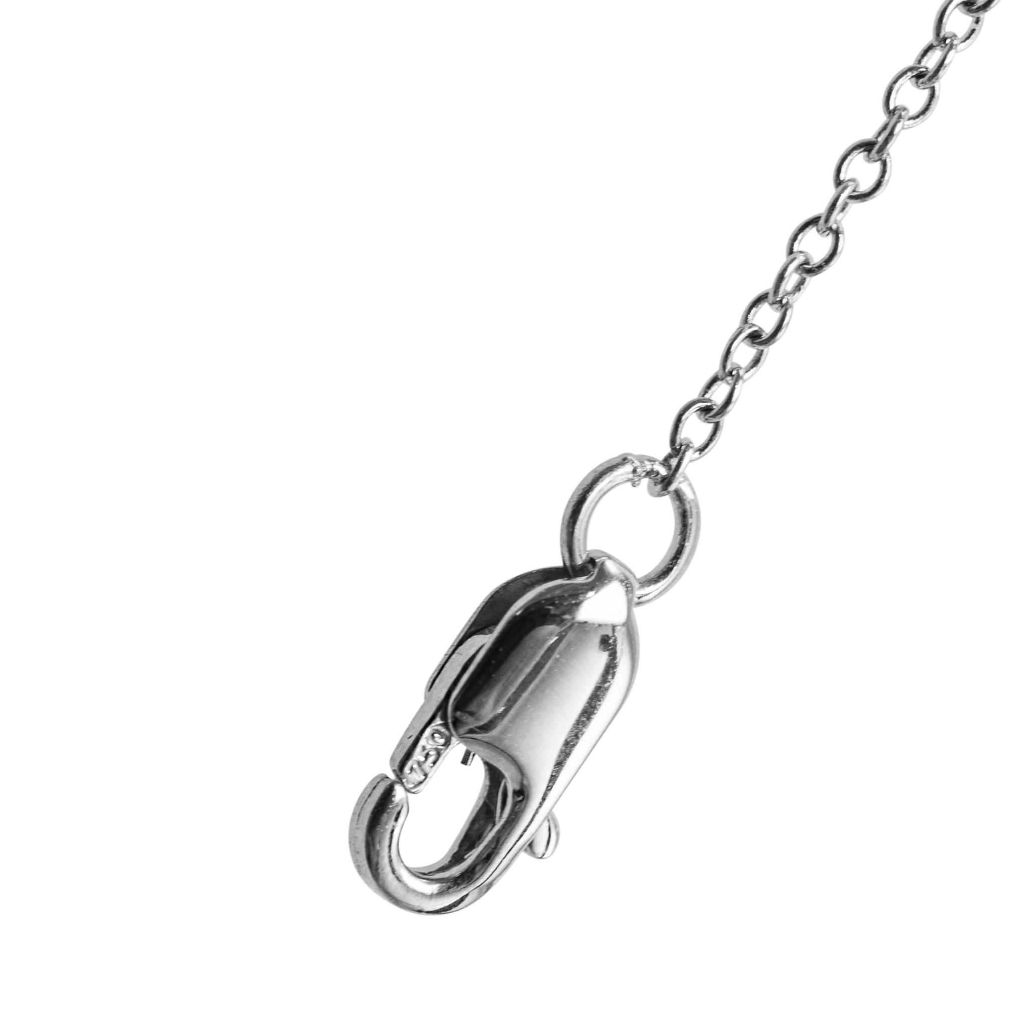 Jose Hess 18K White Gold Diamond Circle Pendant Necklace