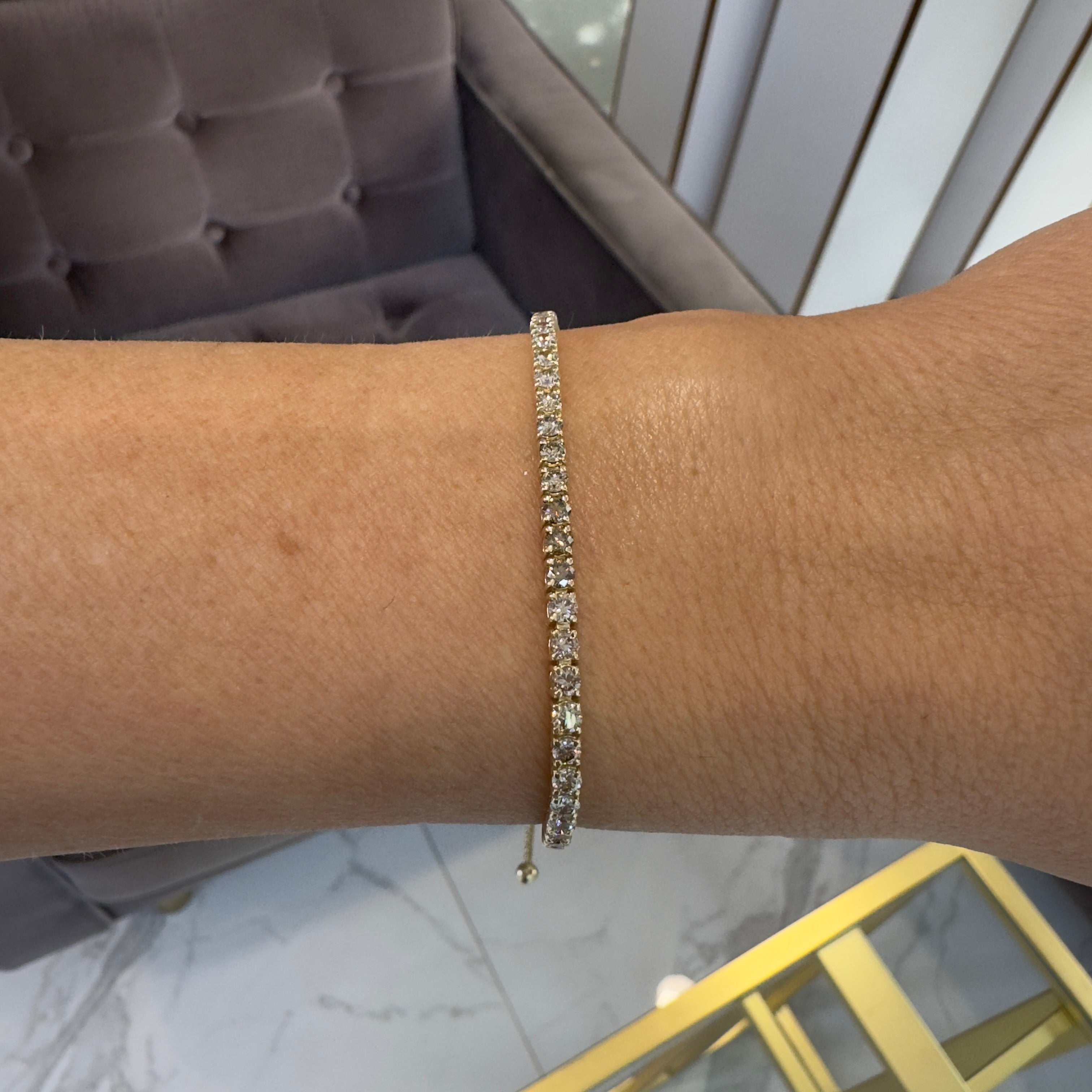 Levian Ombre 14K Yellow Gold 2.00ct Chocolate Diamond Bolo Tennis Bracelet