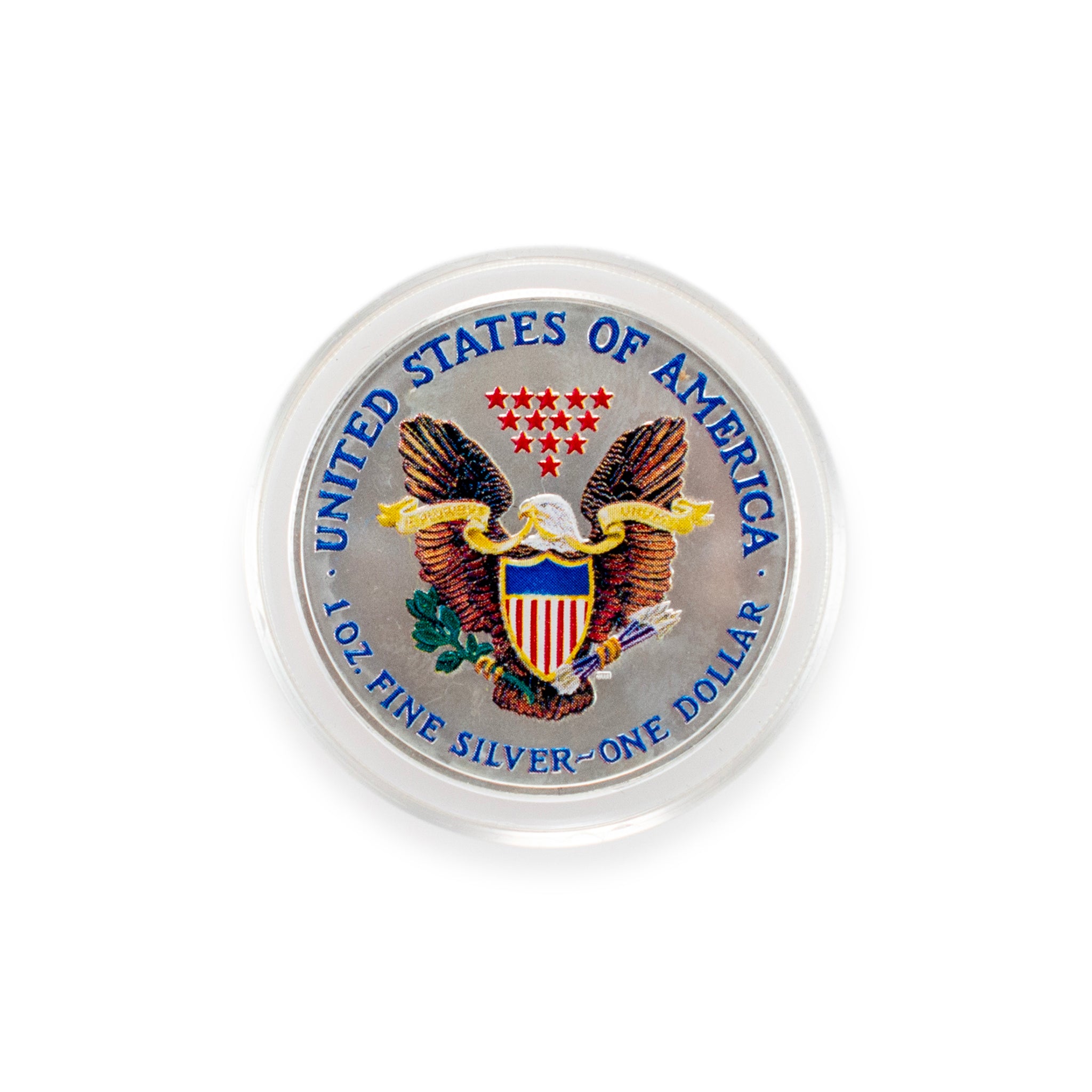 2001 Painted 1OZ 999 Silver $1 American Eagle Liberty Coin