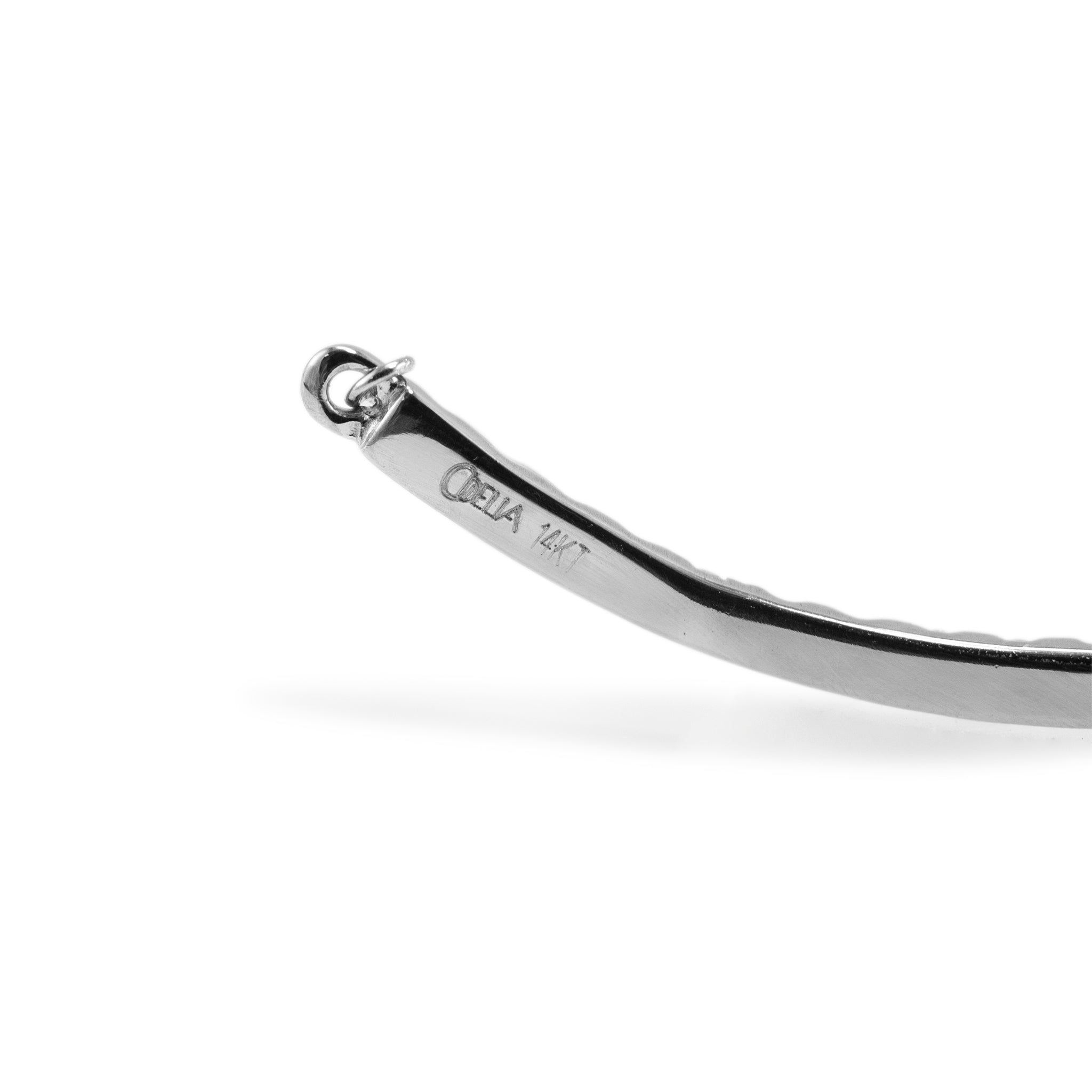 Ladies 14K White Gold 0.38ct Diamond Bar Necklace