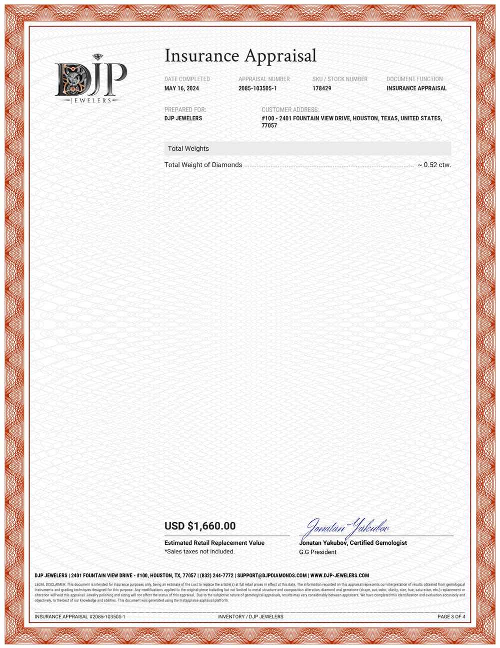 Ladies 14K White Gold GIA 0.30ct Emerald Cut Diamond Promise Engagement Ring