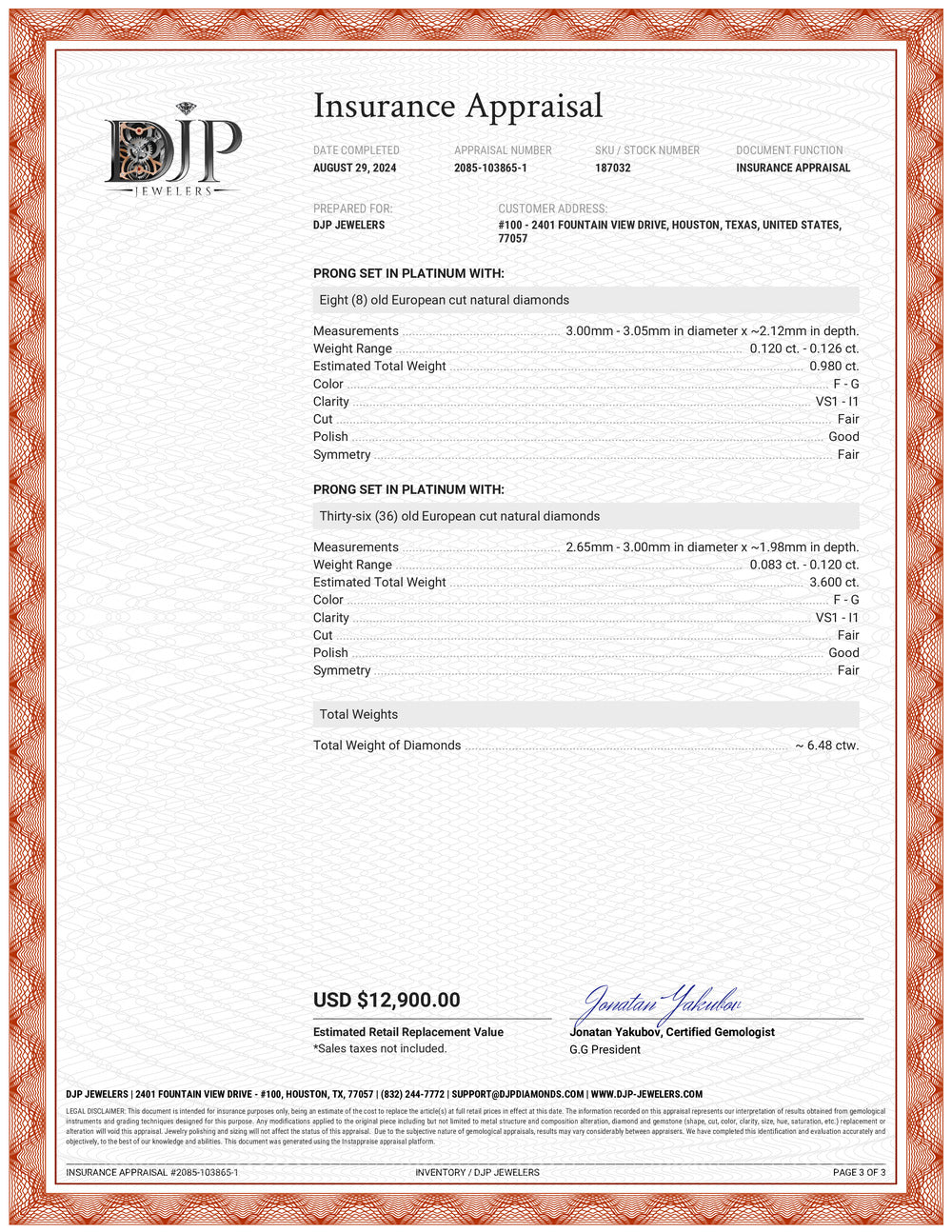 Antique Platinum Filitgreed Old European Cut Diamond Brooch Pendant