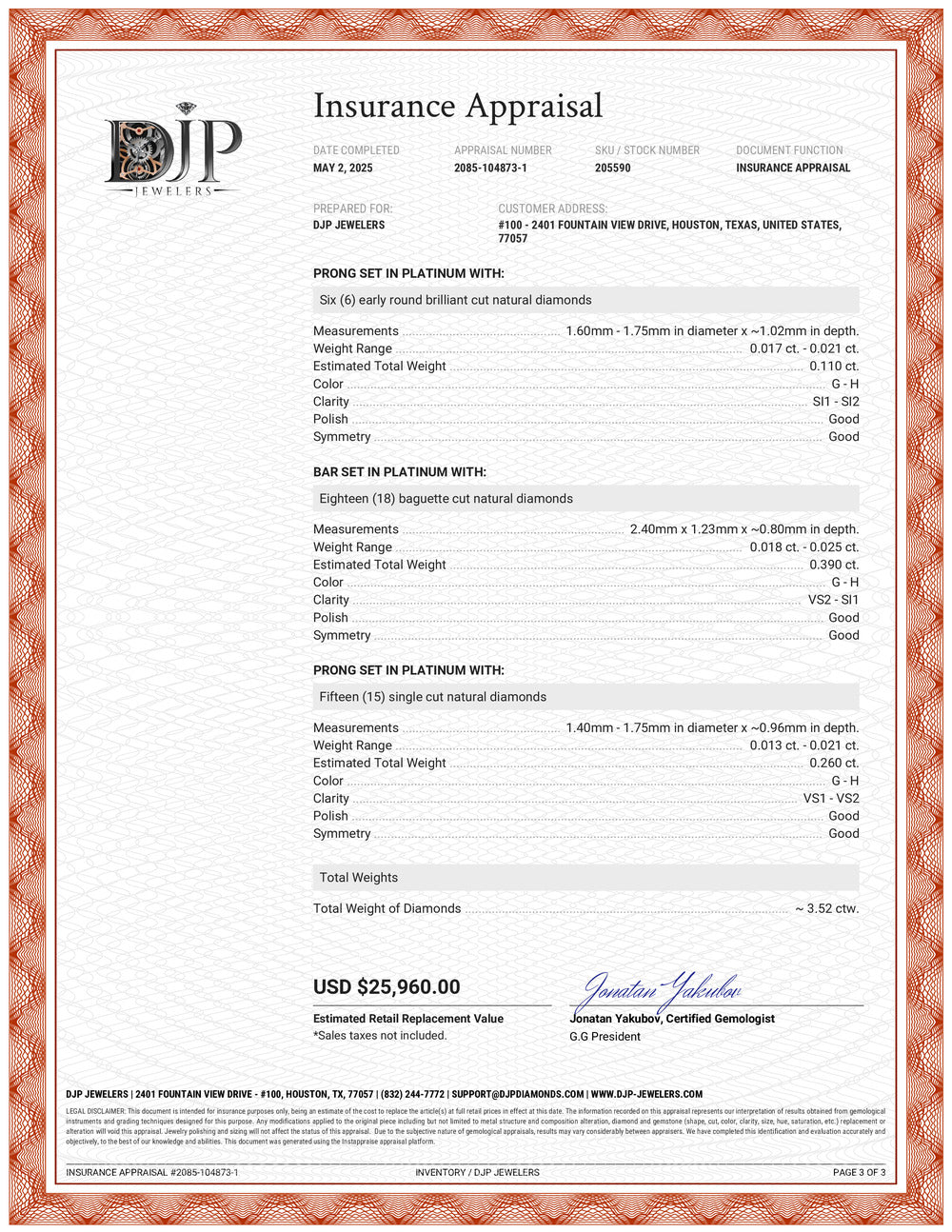 Antique Platinum 3.52ct Old European Cut Accented Diamond Engagement Ring