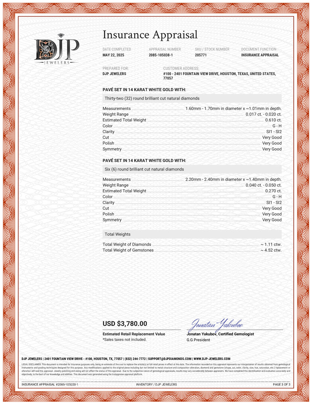 Ladies 14K White Gold 4.52ct Aquamarine Halo Diamond Cocktail Ring