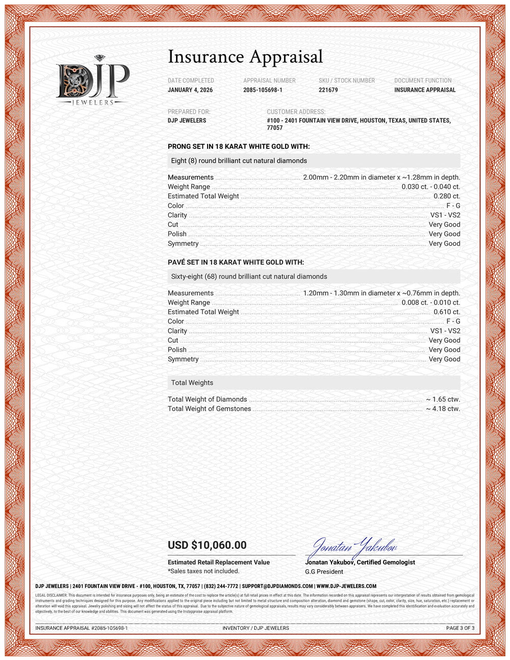 18K White Gold 4.18ct Fire Opal Halo Pear Shape & Round Diamond Cocktail Ring