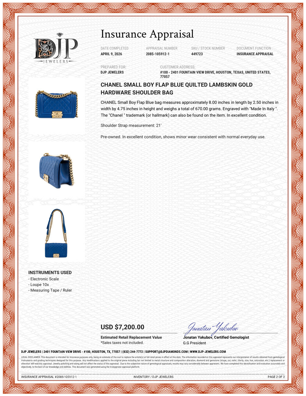 Chanel Small Boy Flap Blue Quilted Lambskin Gold Hardware Shoulder Bag