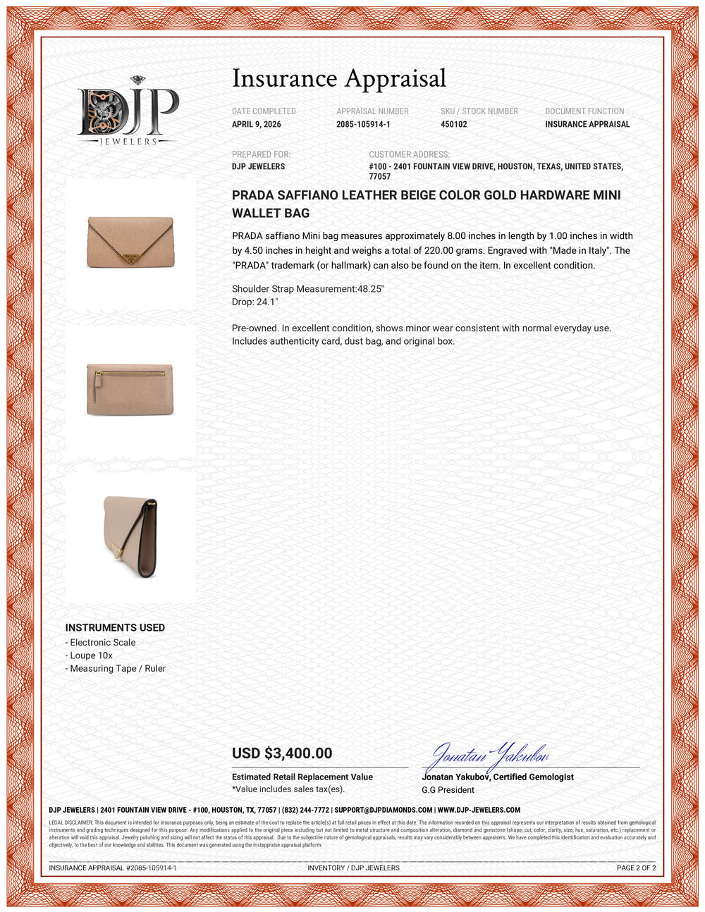 Prada Saffiano Leather Beige Color Gold Hardware Mini Wallet Bag