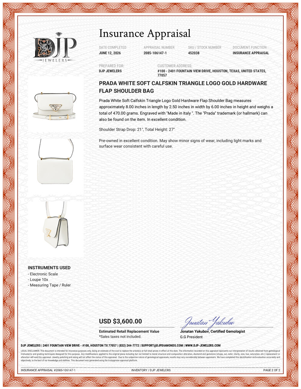 Prada White Soft Calfskin Triangle Logo Gold Hardware Flap Shoulder Bag