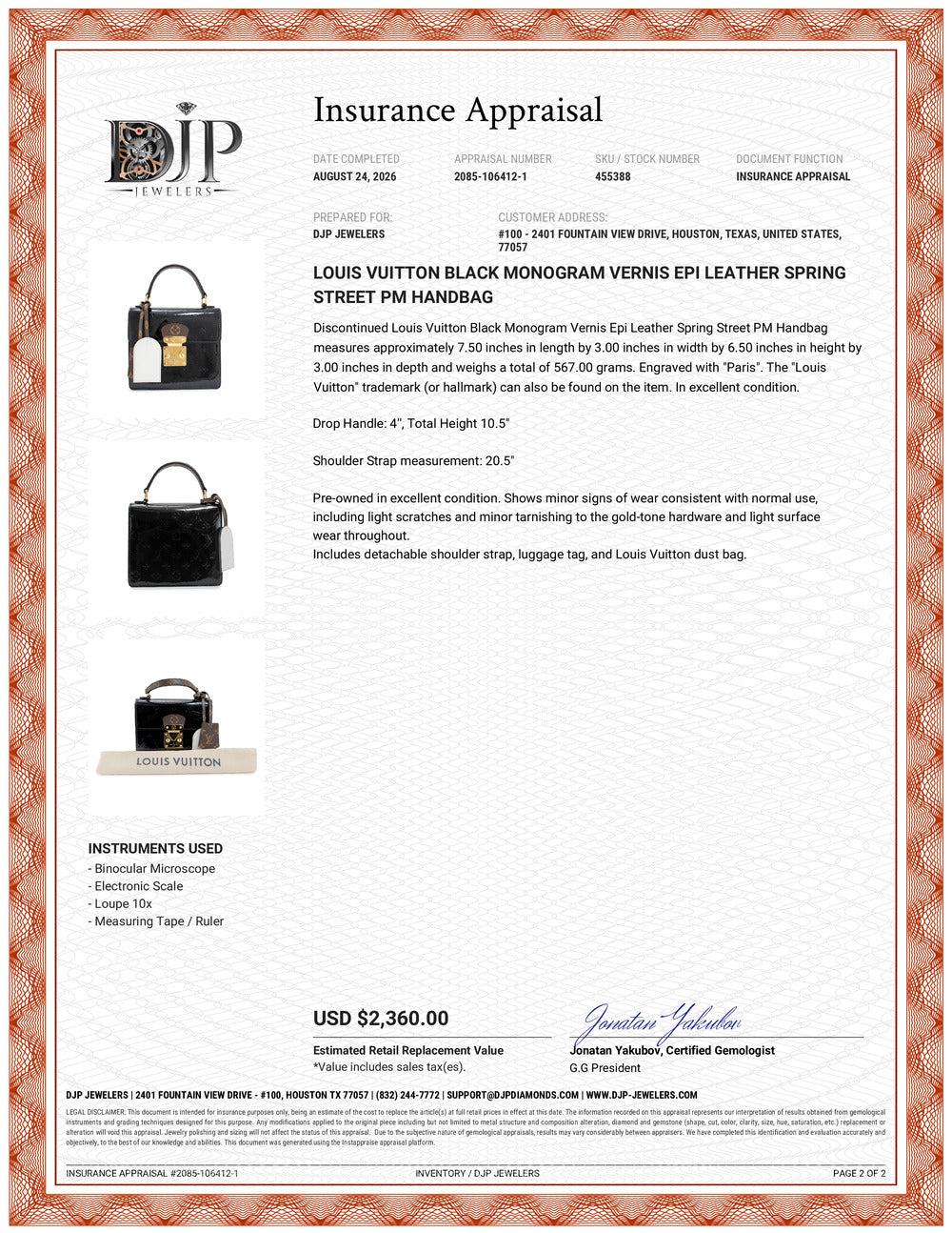 Louis Vuitton Black Monogram Vernis Epi Leather Spring Street PM Handbag