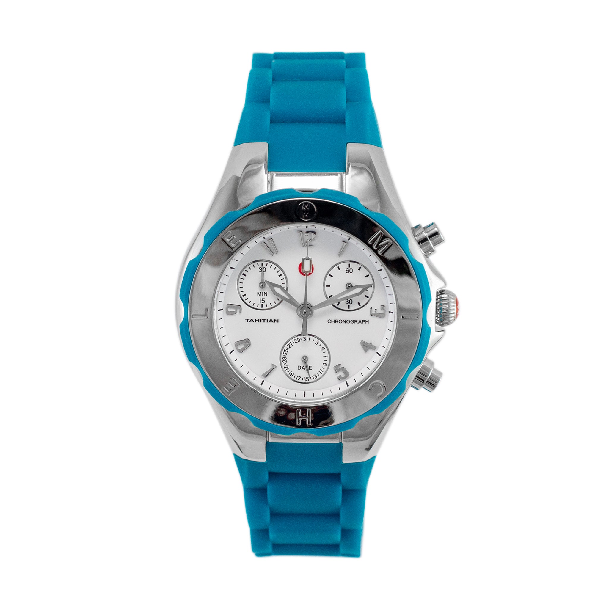 Michele Tahitian Jelly Bean MWW12D000002 Blue Quartz Stainless Watch