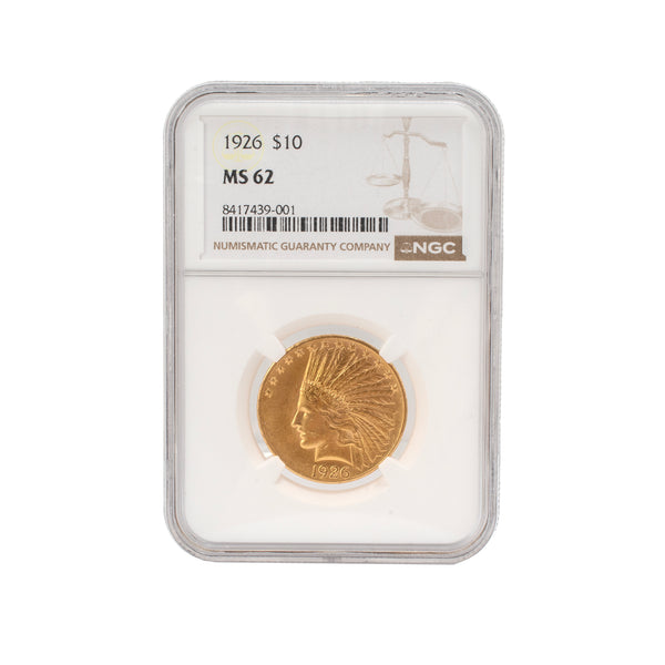 1926 NGC MS 62 Ten Dollars Indian Head Eagle Gold Coin