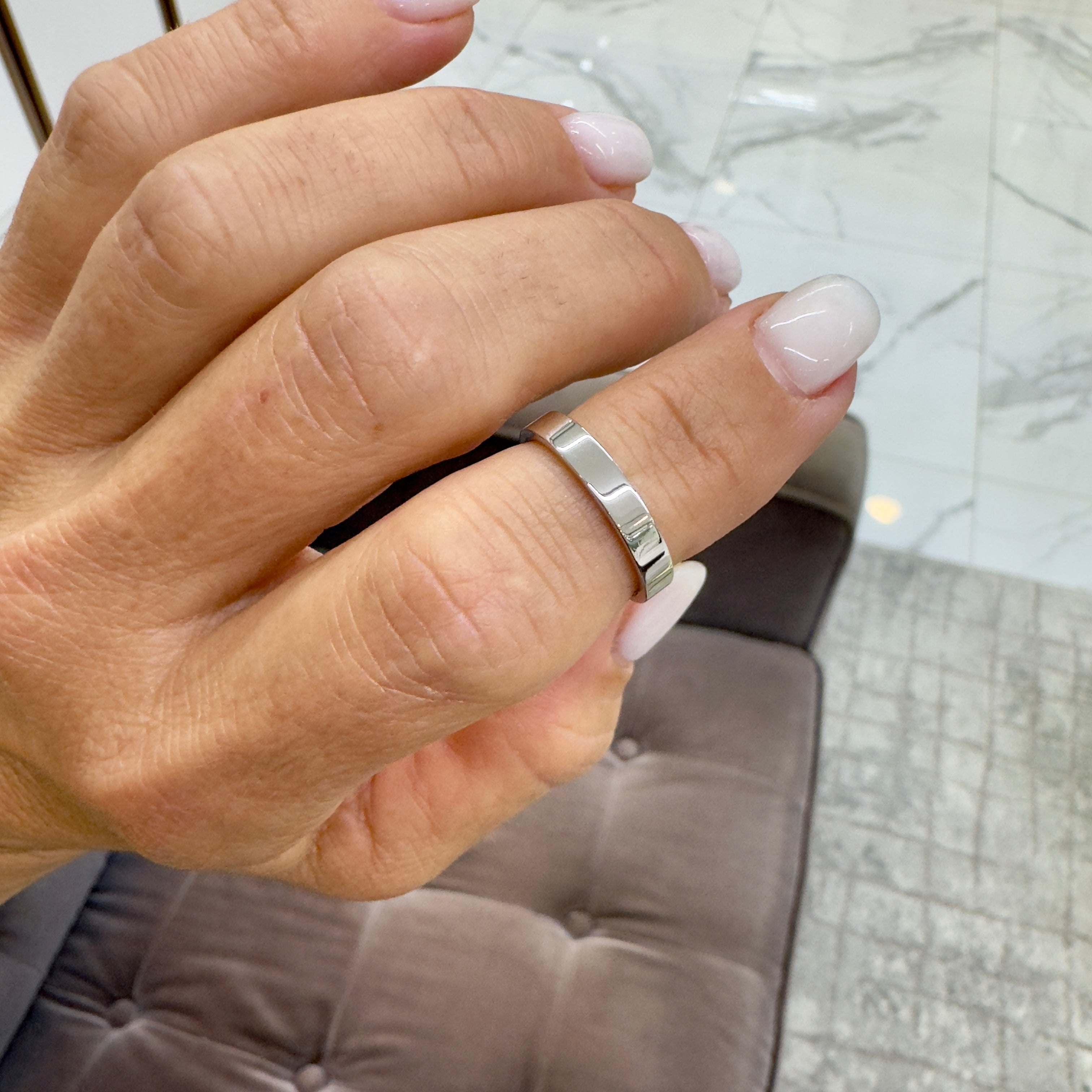 Tiffany Forever Platinum 3MM Wedding Band Ring