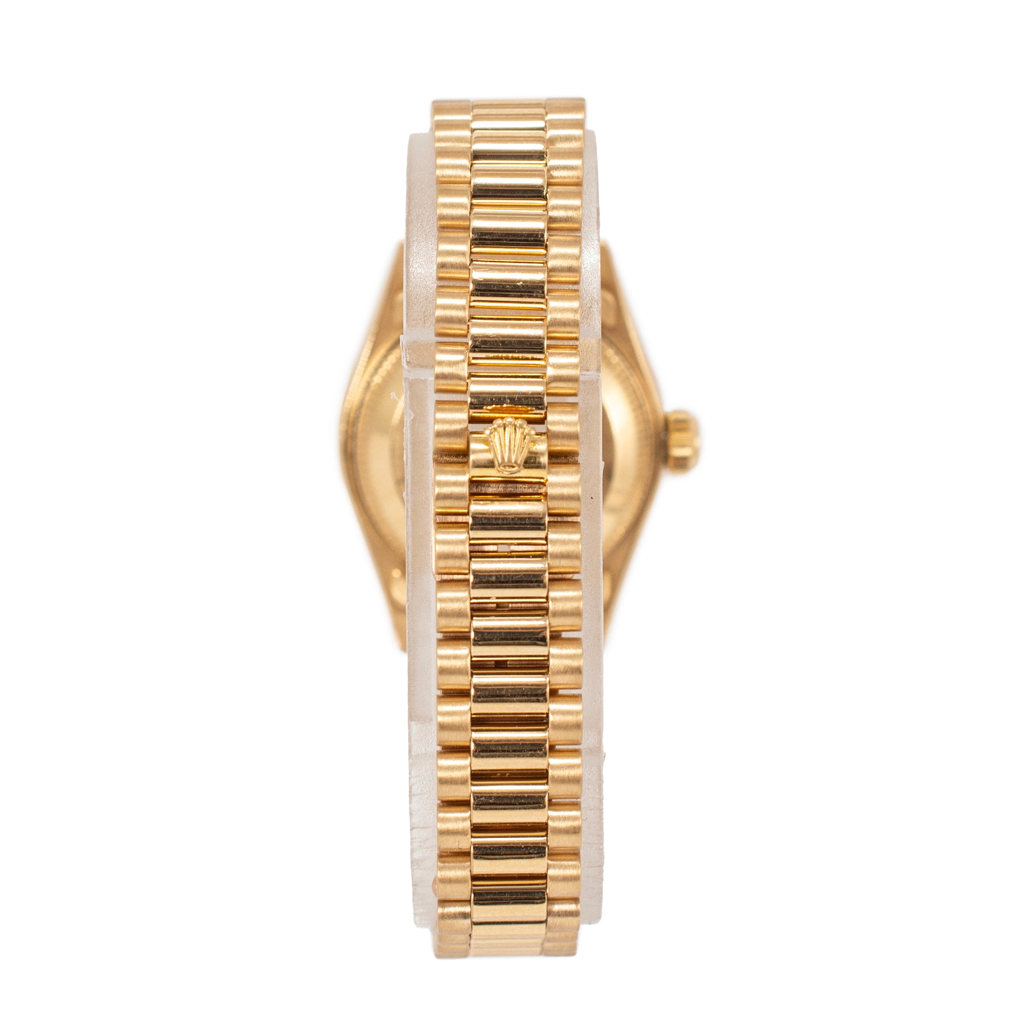 Rolex Datejust 26MM 69178 President Rhodium Diamond Bezel 18K Yellow Gold Watch