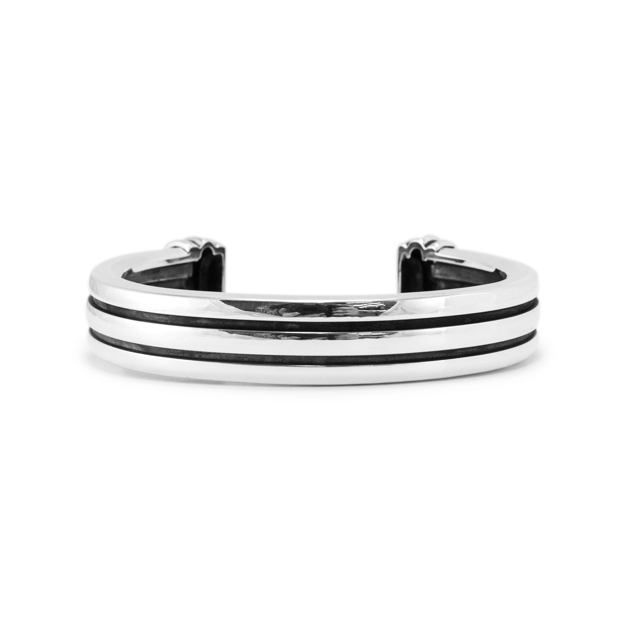 1995 Retired Tiffany & Co. Atlas Groove 925 Sterling Silver Cuff Bracelet