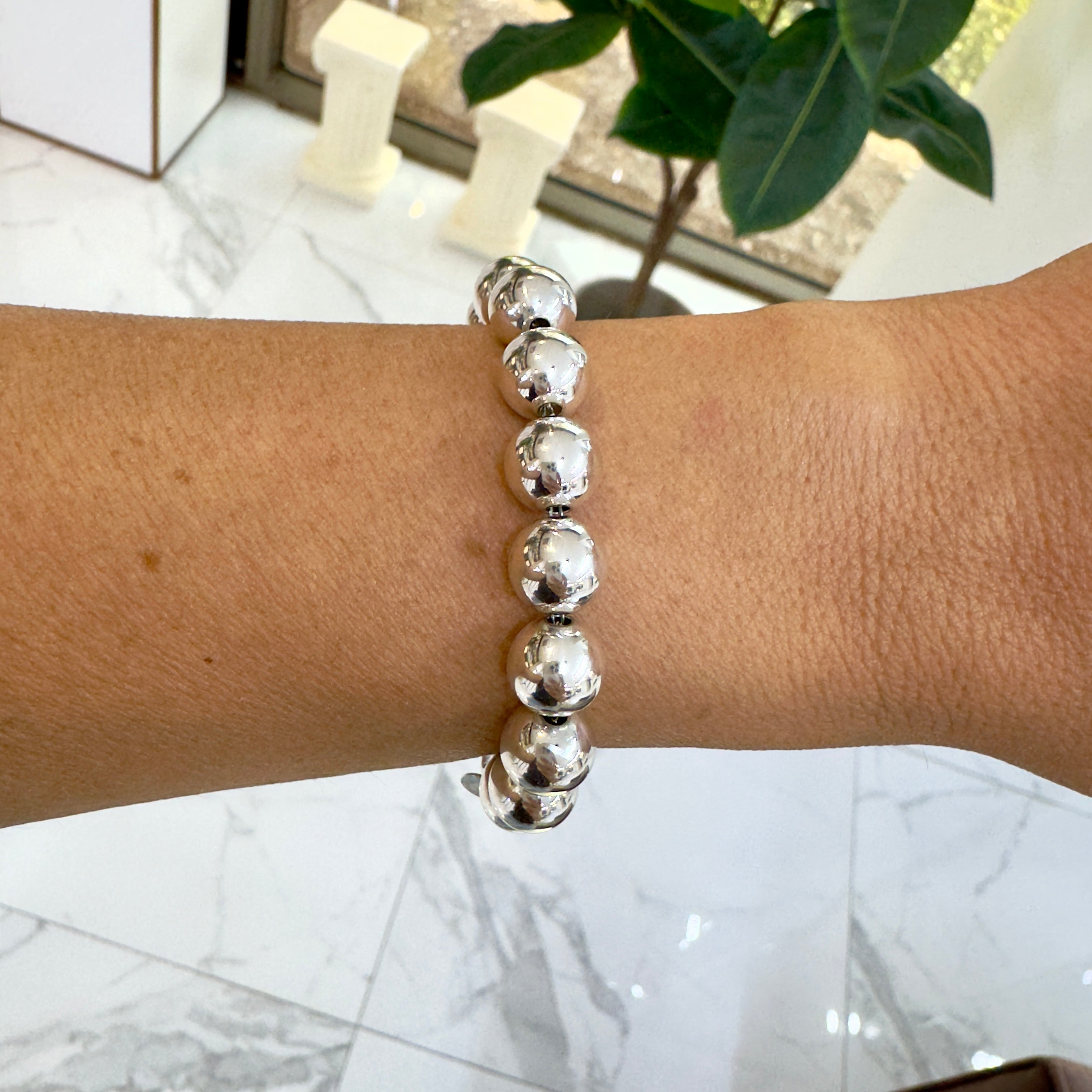 Tiffany & Co. Tiffany Hardwear 925 Ball Bracelet in Silver 10 MM Bead Bracelet