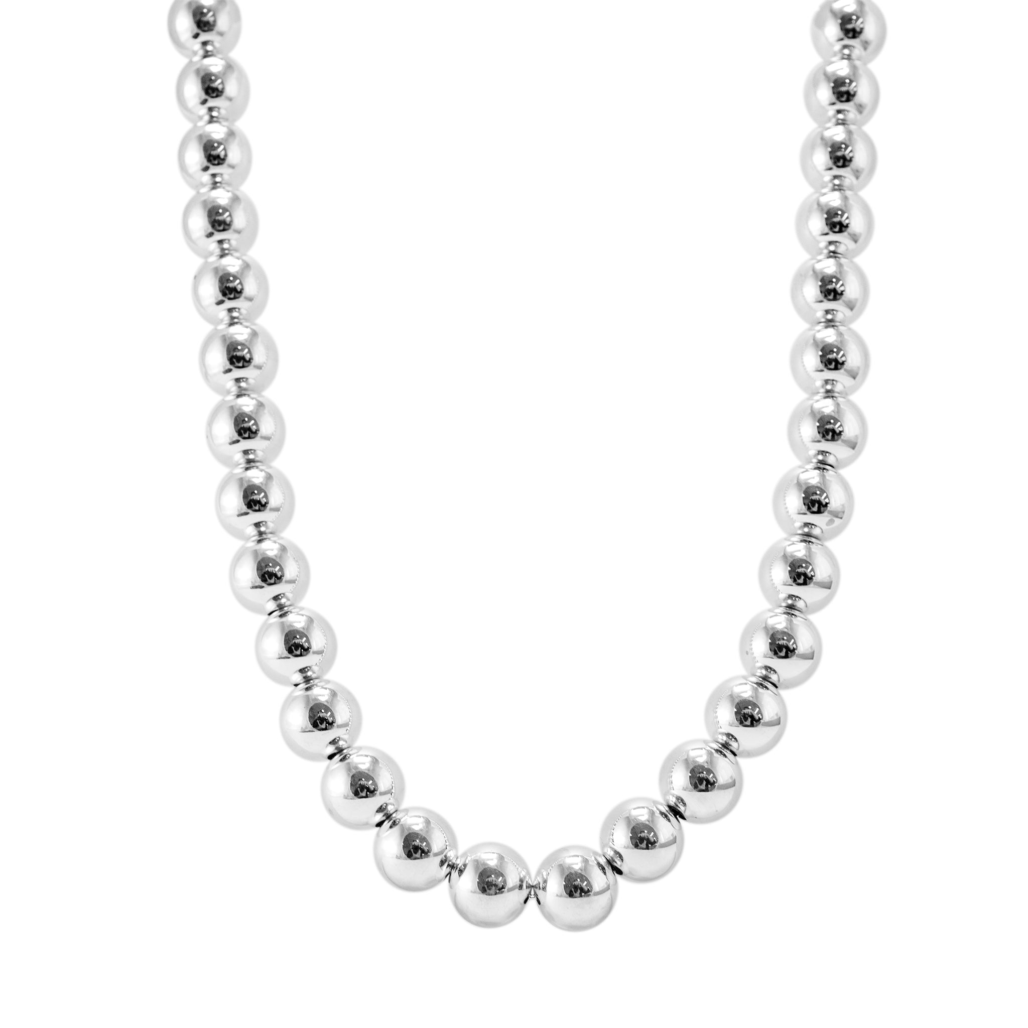 Tiffany & Co. Tiffany Hardwear 925 Sterling Silver Graduated Ball Bead Necklace
