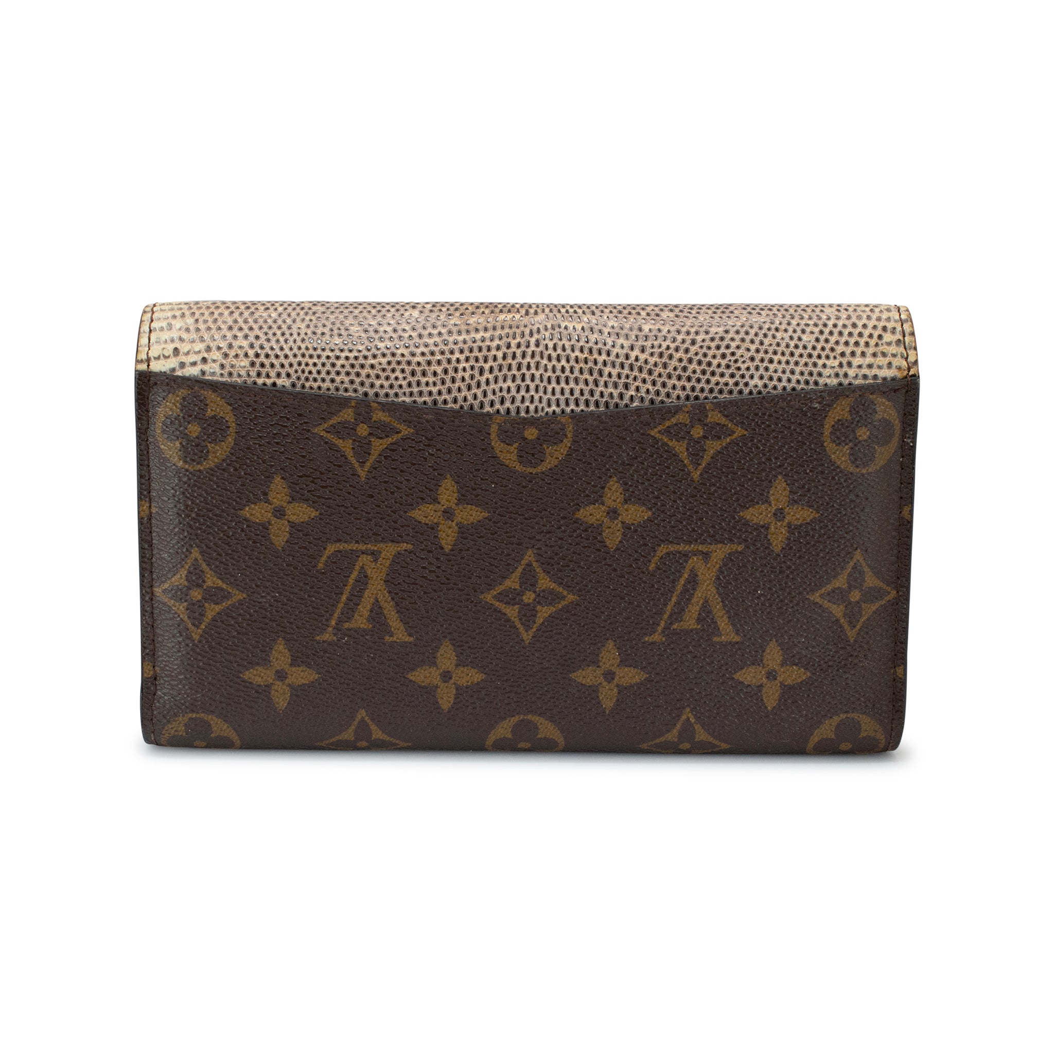 Louis Vuitton Majestueux MI4152 Monogram Canvas Leather Envelope Wallet