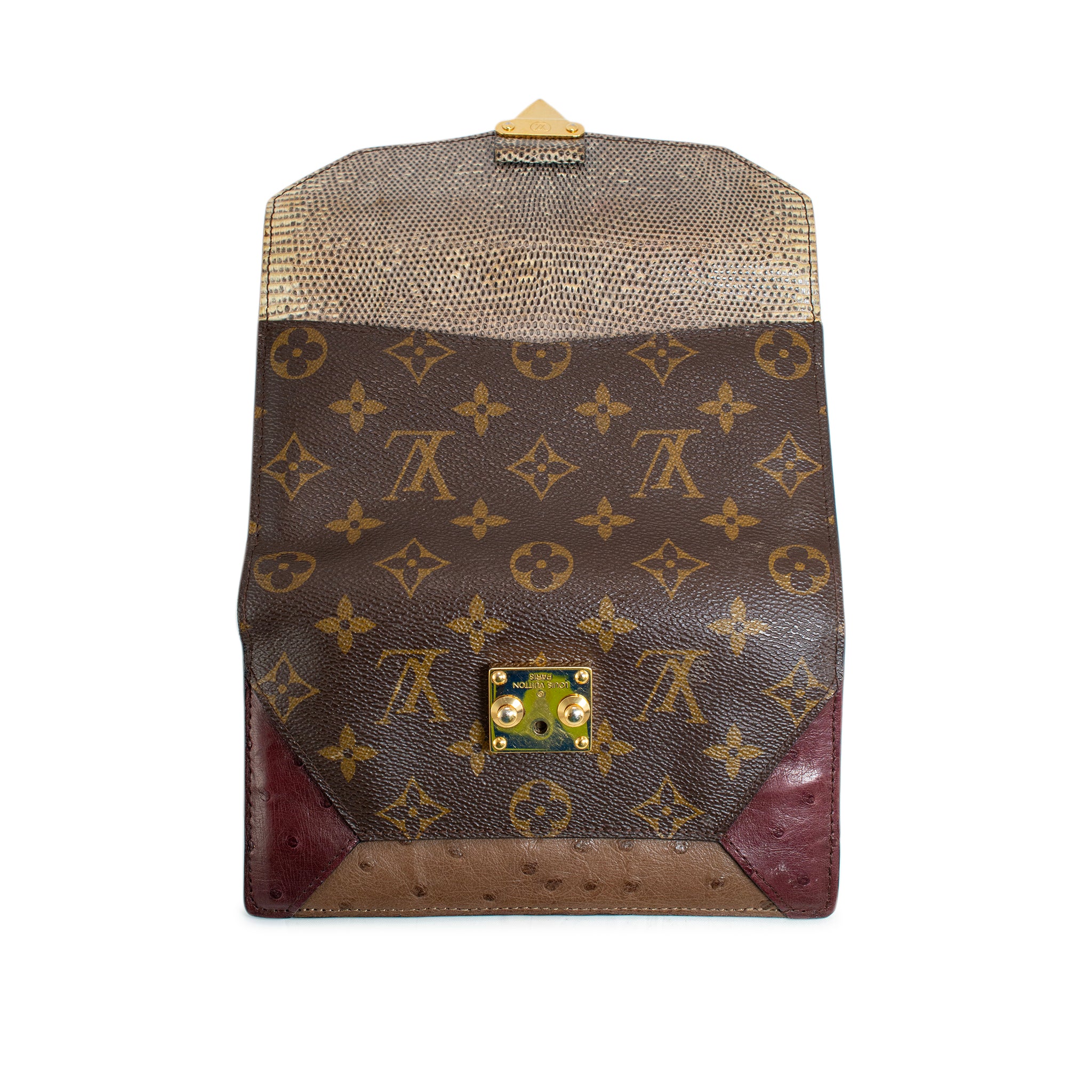 Louis Vuitton Majestueux MI4152 Monogram Canvas Leather Envelope Wallet