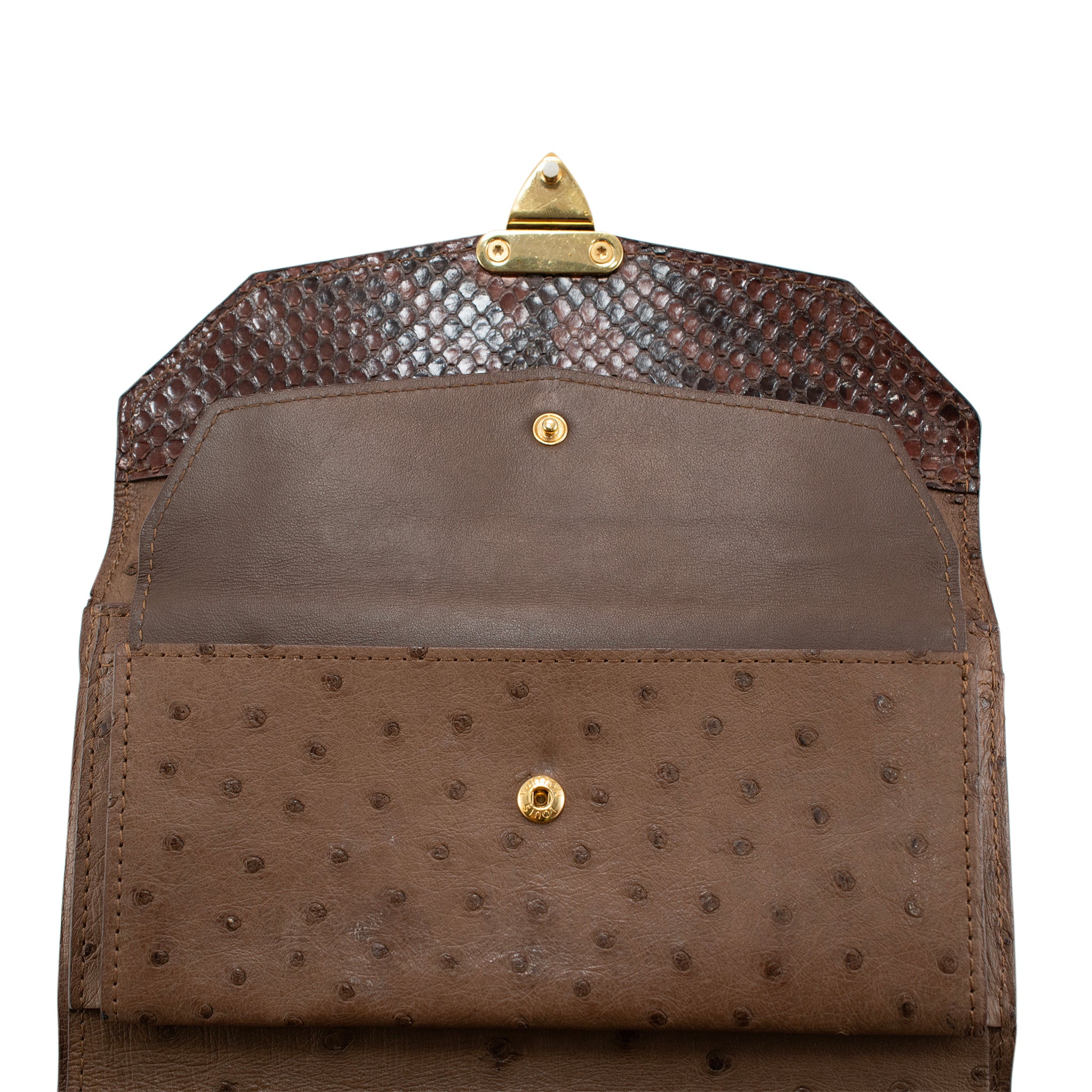 Louis Vuitton Majestueux MI4152 Monogram Canvas Leather Envelope Wallet