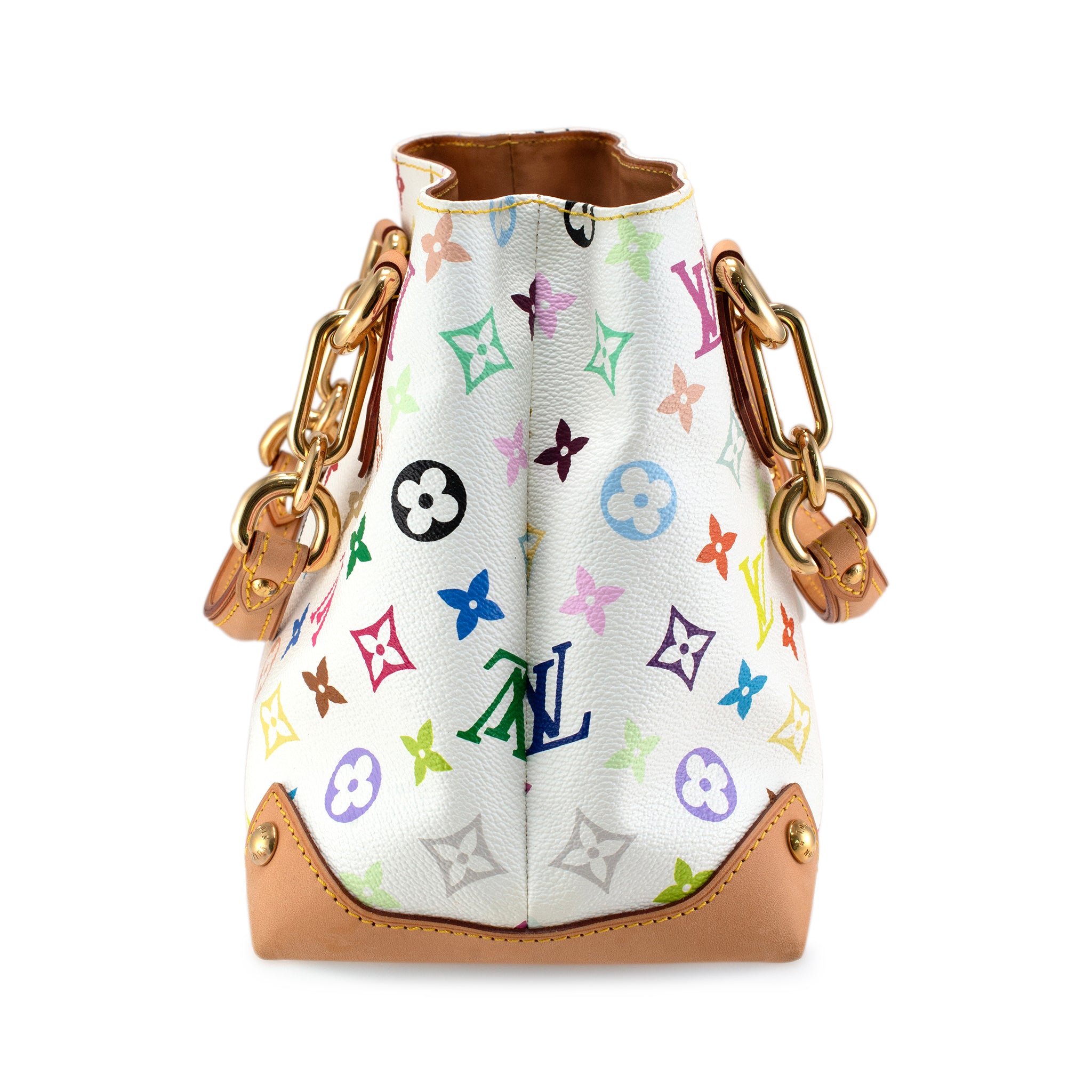 Vintage Louis Vuitton Monogram Multicolor Audra M40047 White Handbag