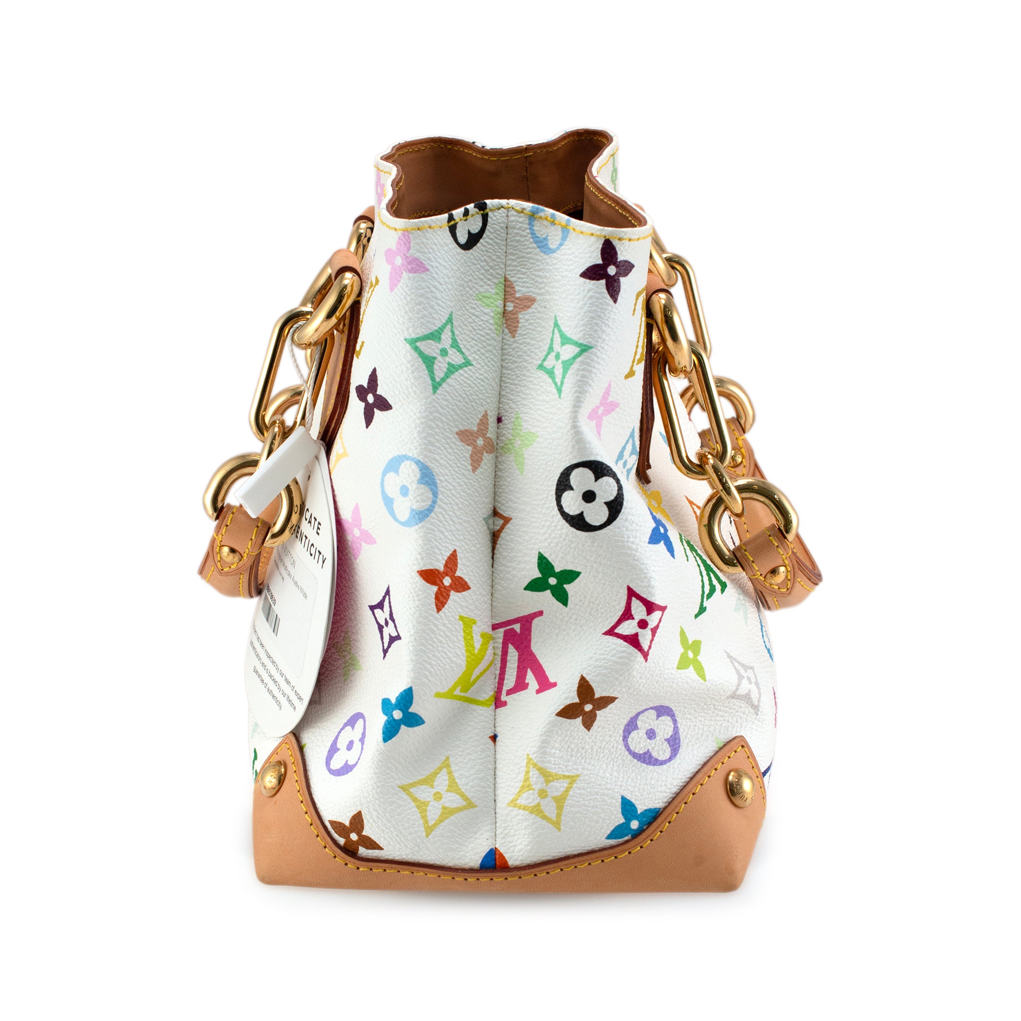 Vintage Louis Vuitton Monogram Multicolor Audra M40047 White Handbag