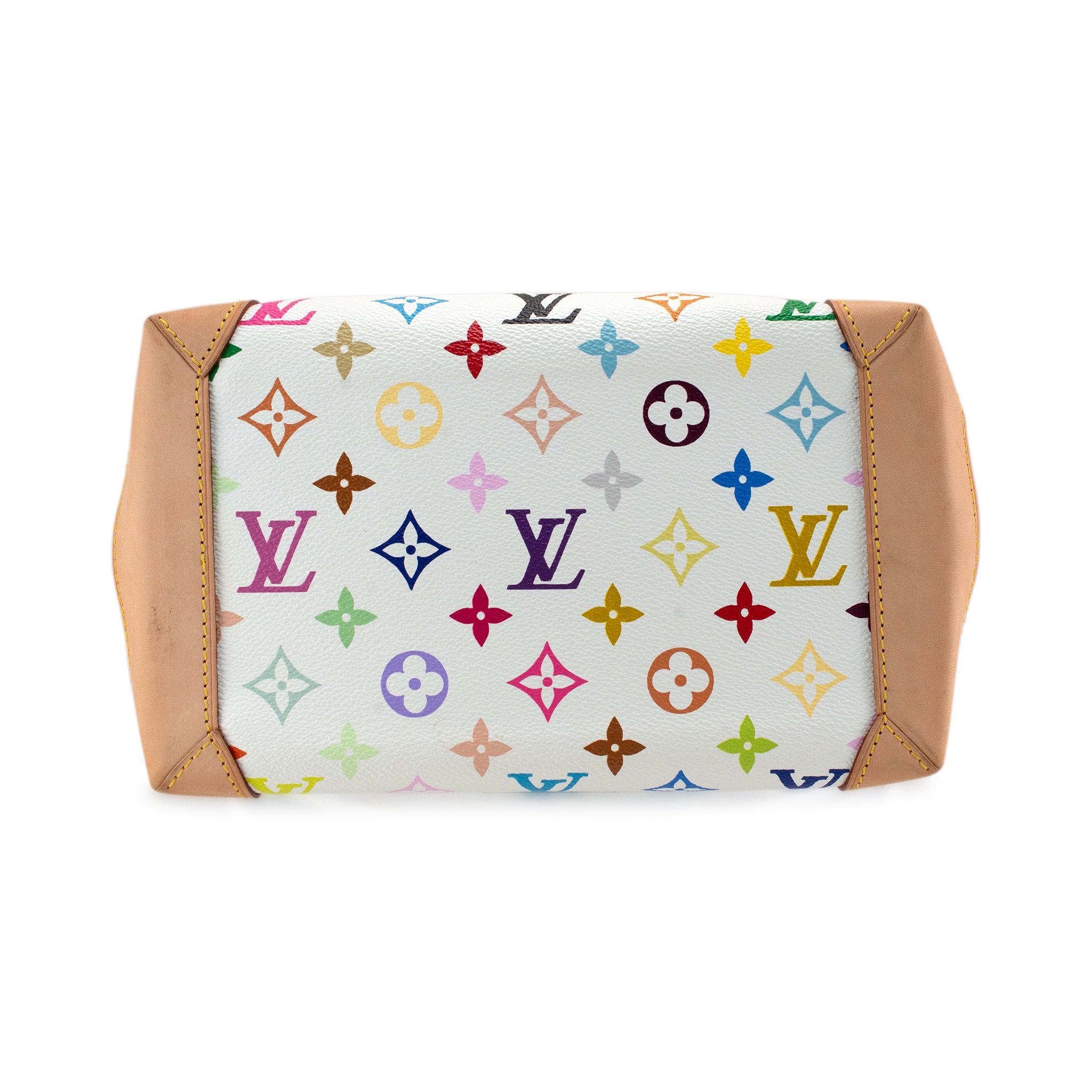 Vintage Louis Vuitton Monogram Multicolor Audra M40047 White Handbag