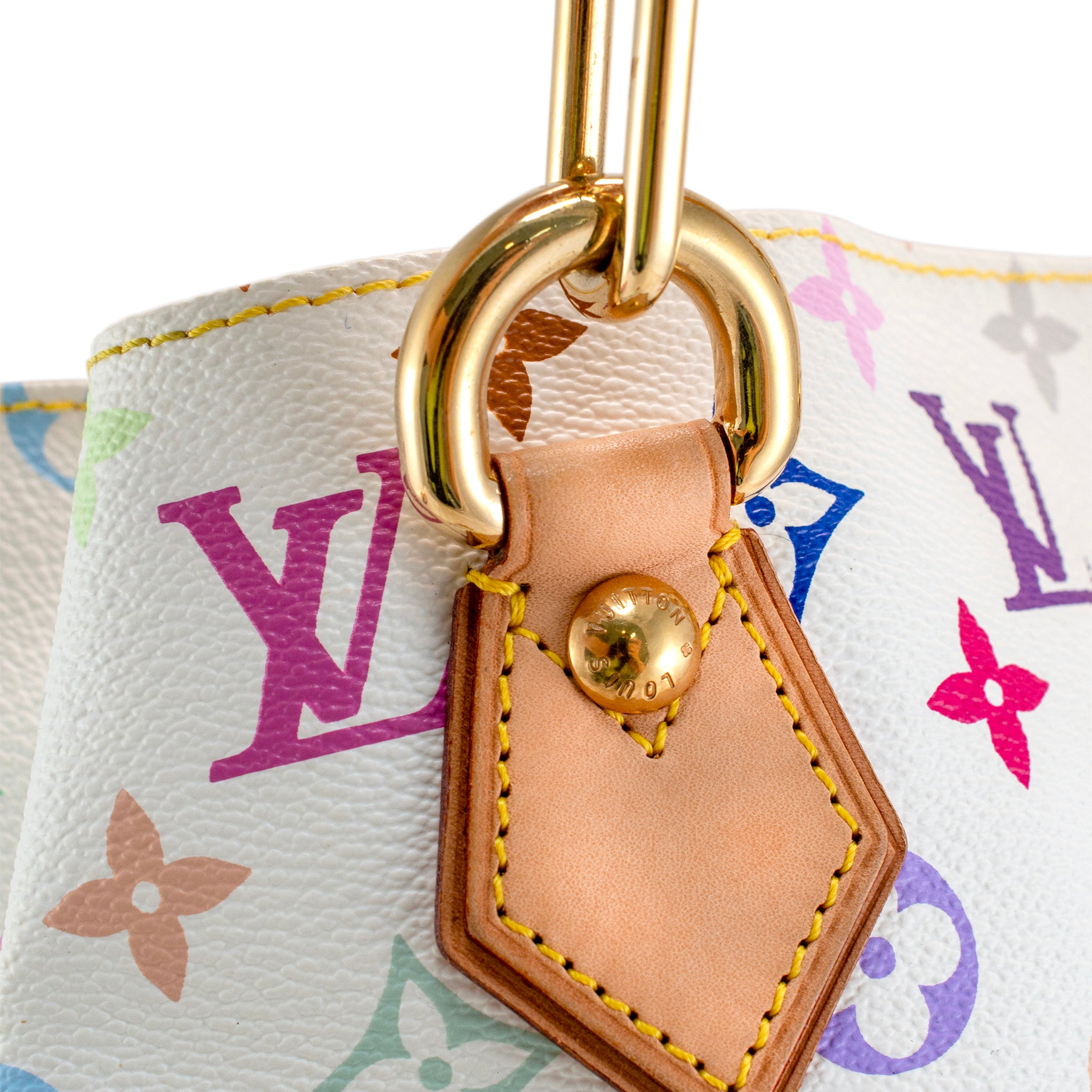 Vintage Louis Vuitton Monogram Multicolor Audra M40047 White Handbag