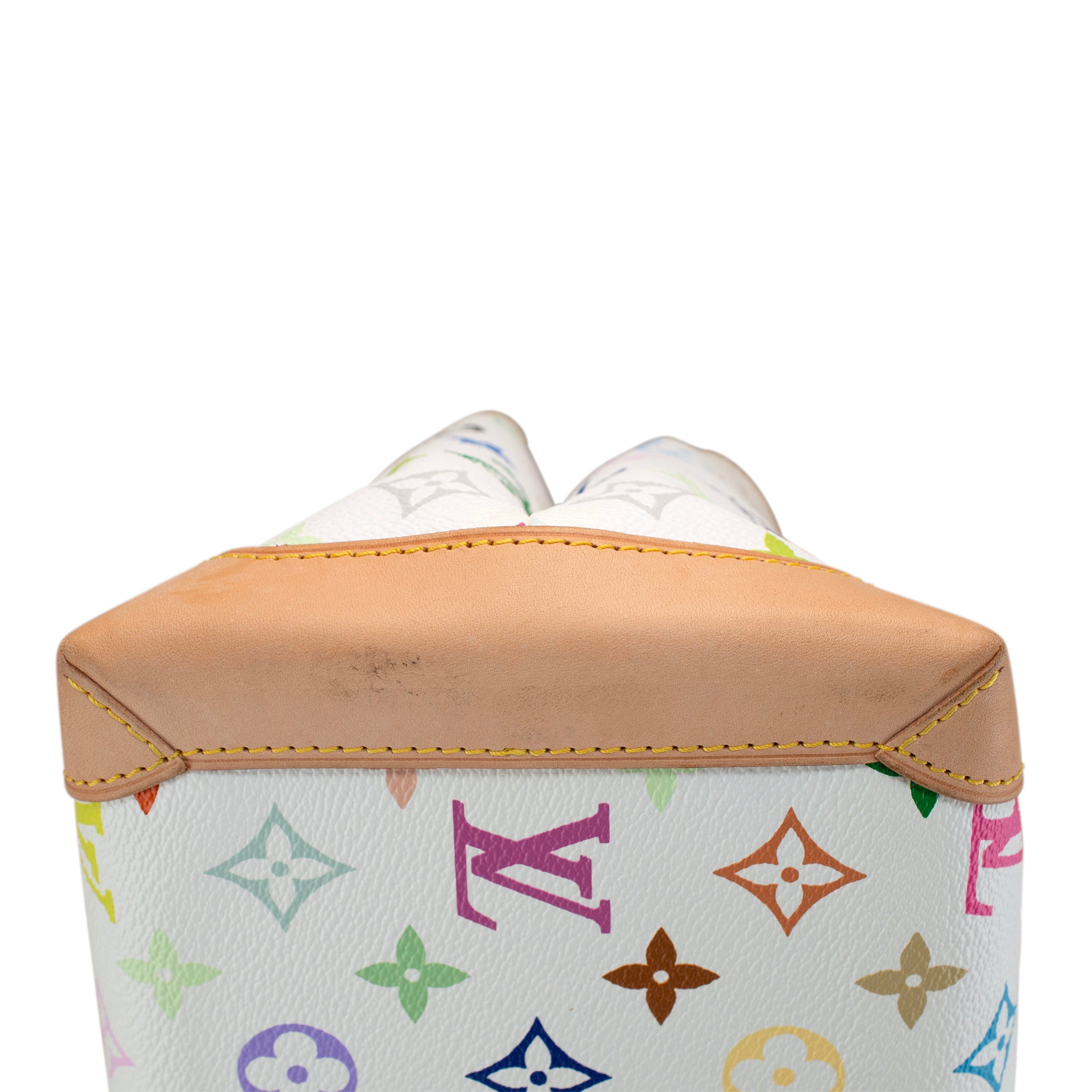 Vintage Louis Vuitton Monogram Multicolor Audra M40047 White Handbag