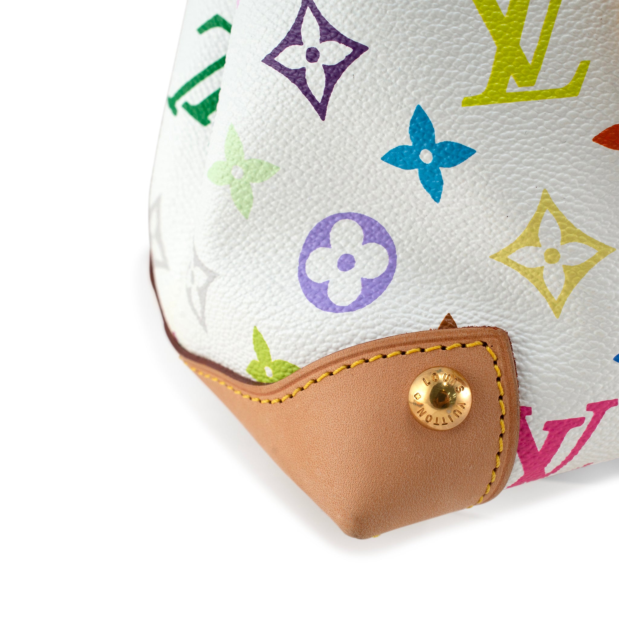 Vintage Louis Vuitton Monogram Multicolor Audra M40047 White Handbag