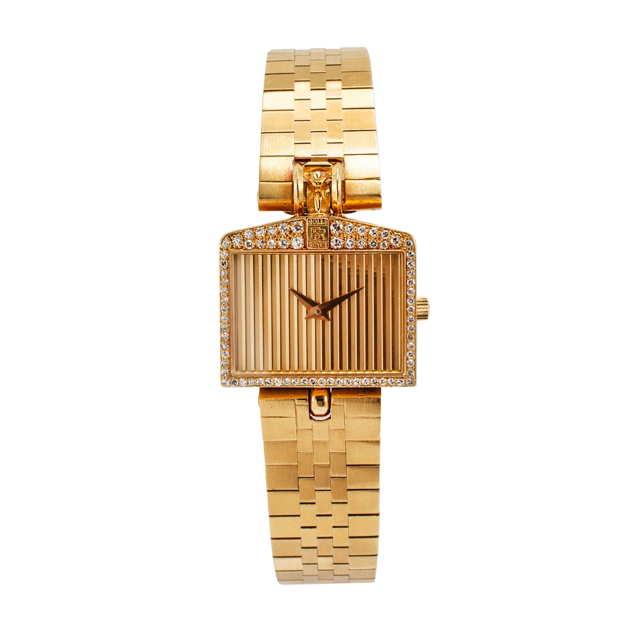 Vintage Corum Rolls Royce Spirit Ecstasy 22MM 47595H12 18K Gold Diamond Watch