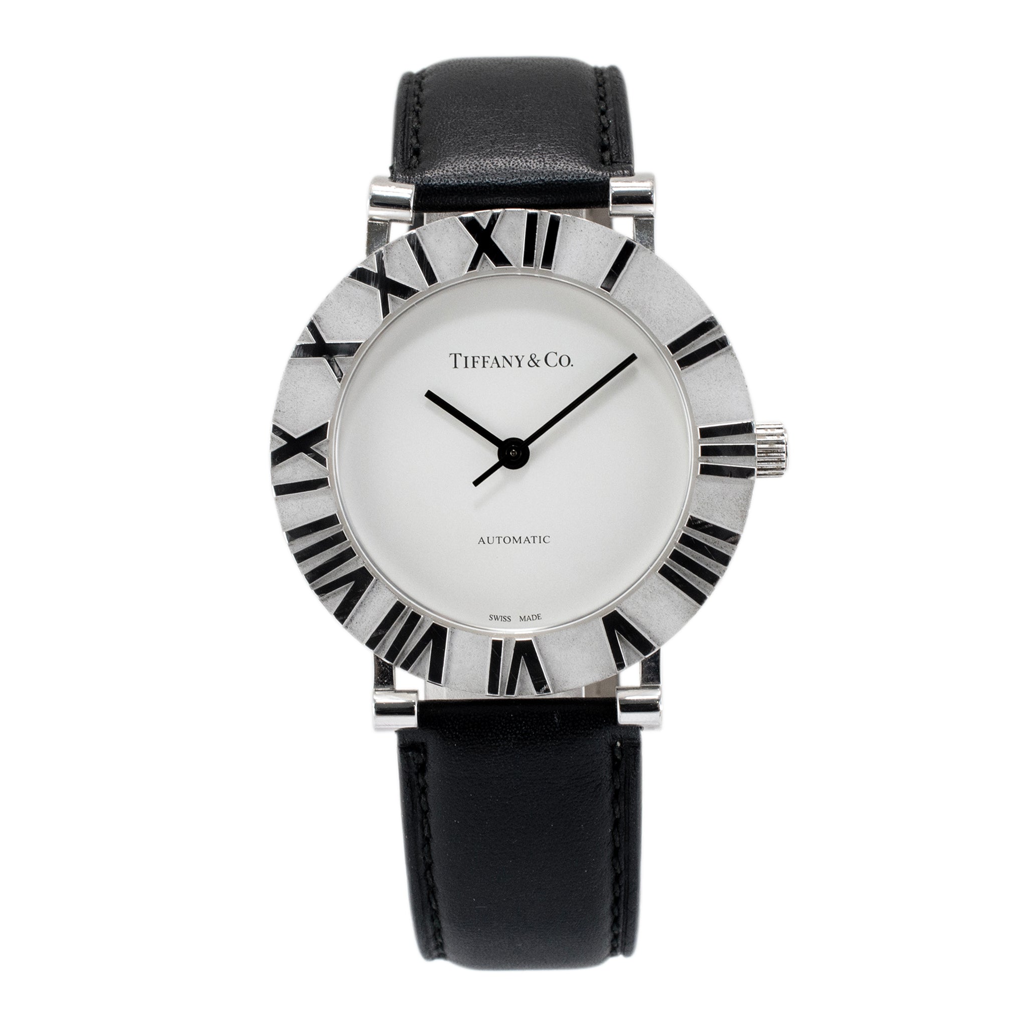 Tiffany & Co. Atlas 39MM TIF270985 Sterling Silver White Dial Automatic Watch