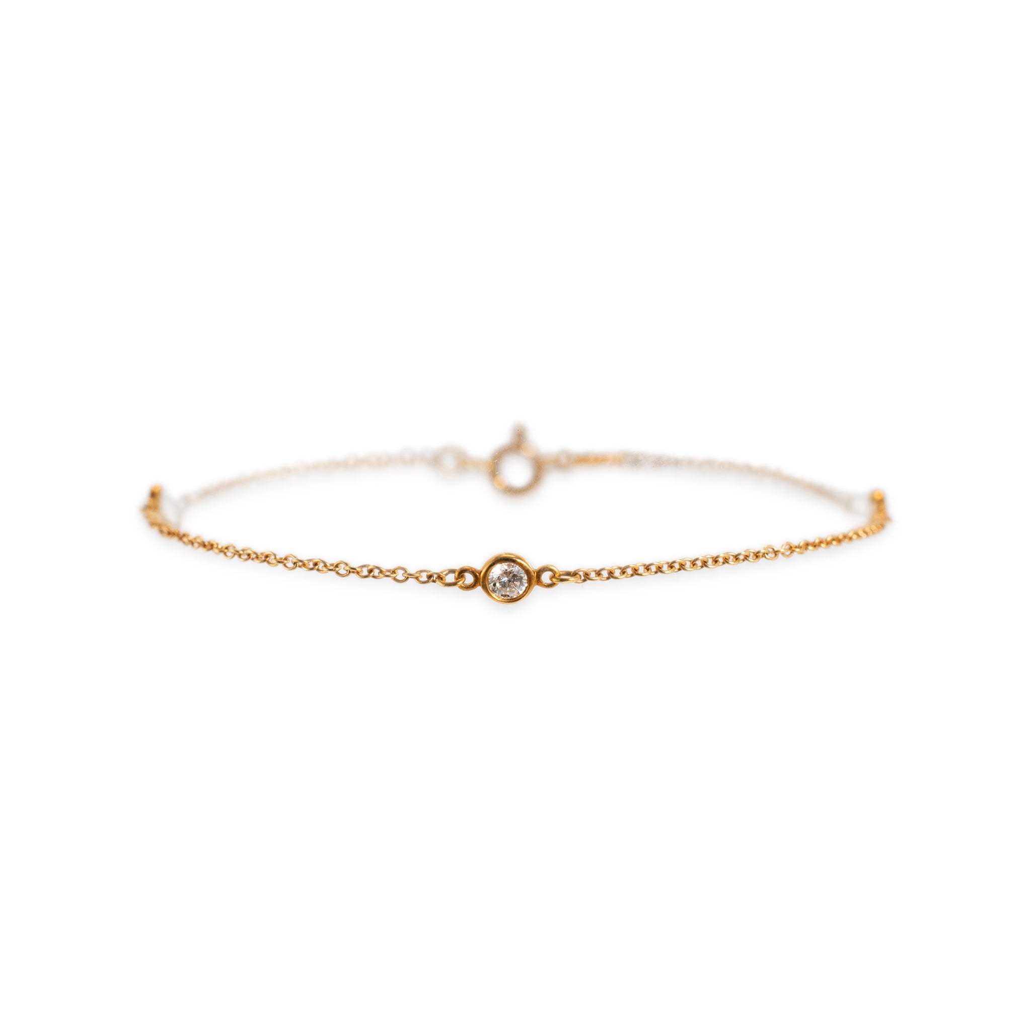 Tiffany & Co. Elsa Peretti 18K Yellow Gold 3 Diamonds by the Yard Bracelet