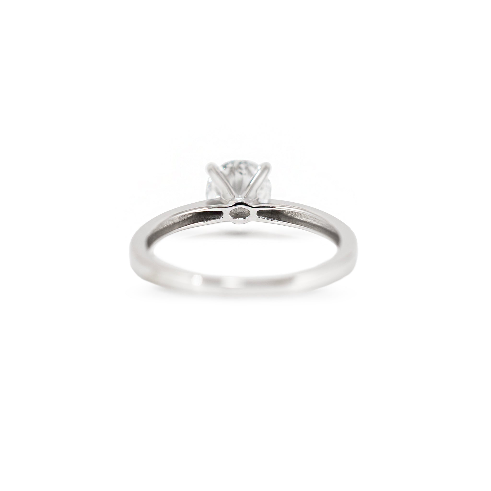 Ladies 10K White Gold 1.10ct Lab Grown Diamond Solitaire Engagement Ring