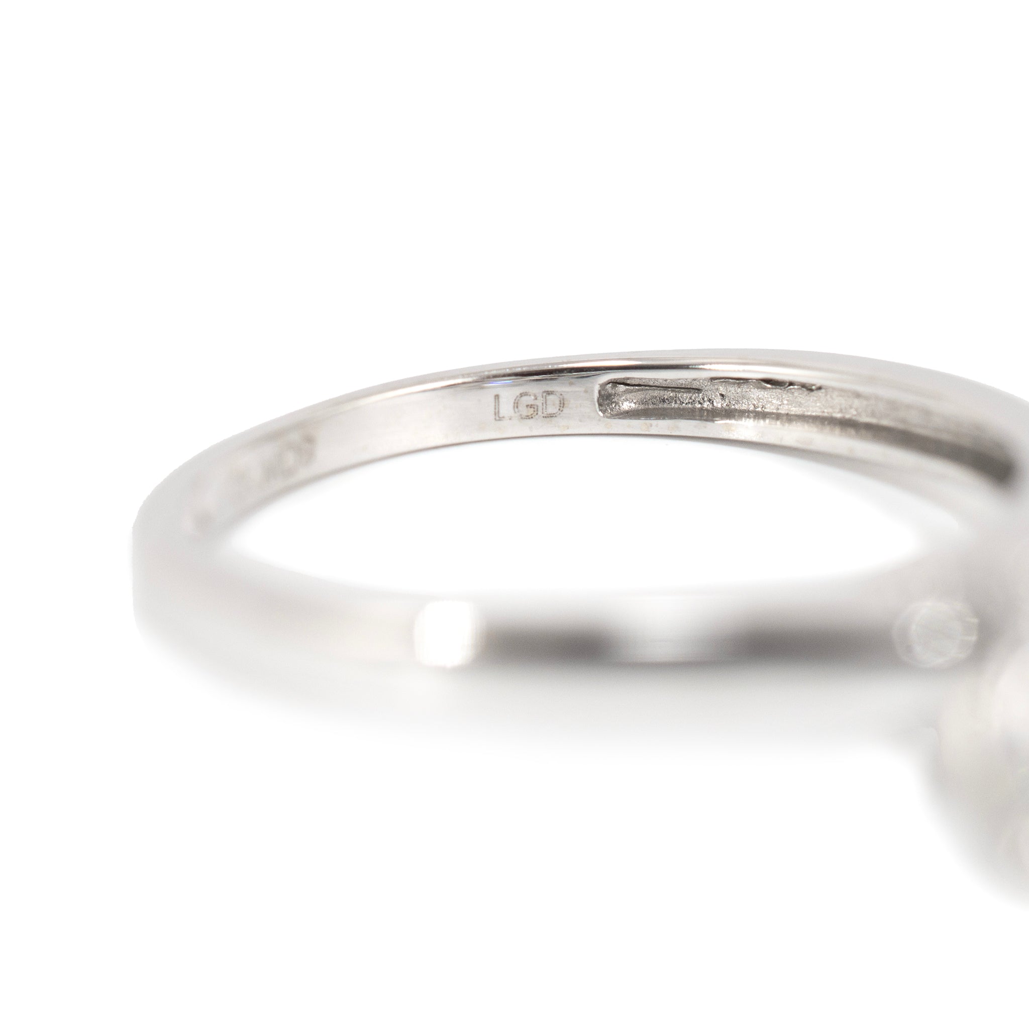Ladies 10K White Gold 1.10ct Lab Grown Diamond Solitaire Engagement Ring