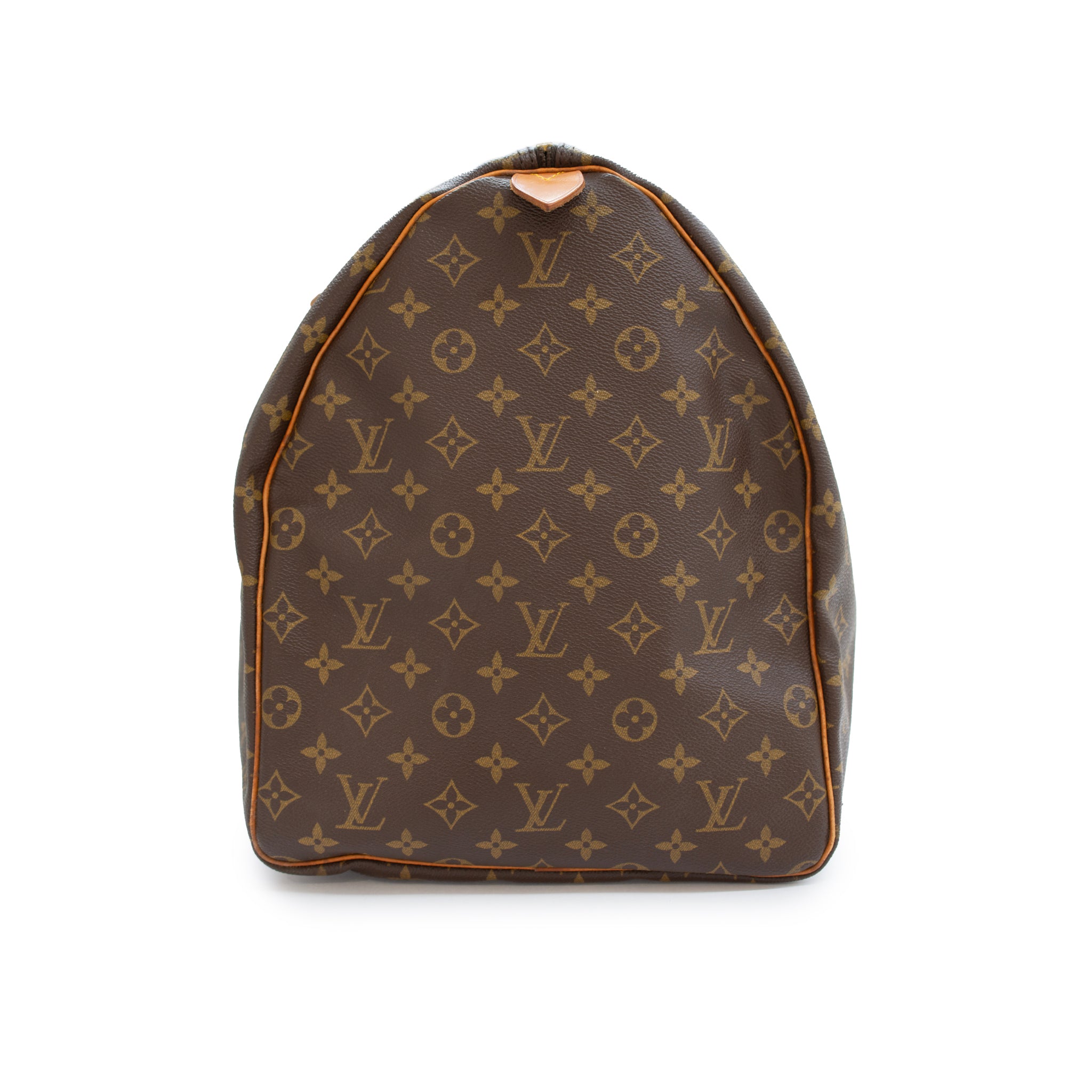 Vintage Louis Vuitton Keepall 55 Monogram Leather Top Handle Travel Bag