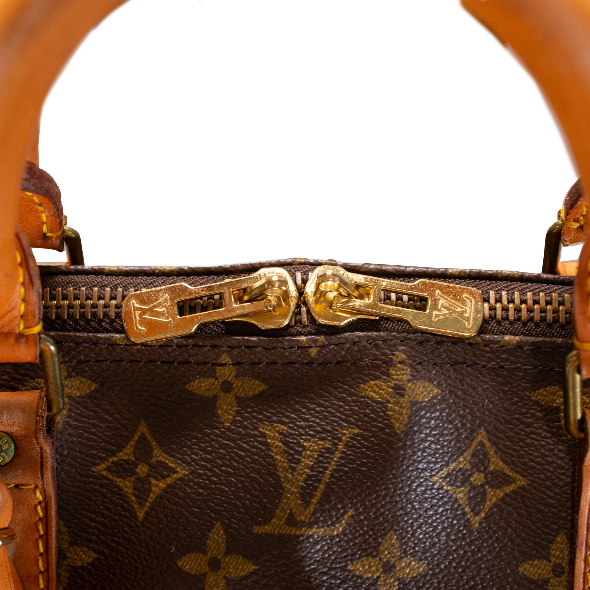 Vintage Louis Vuitton Keepall 55 Monogram Leather Top Handle Travel Bag